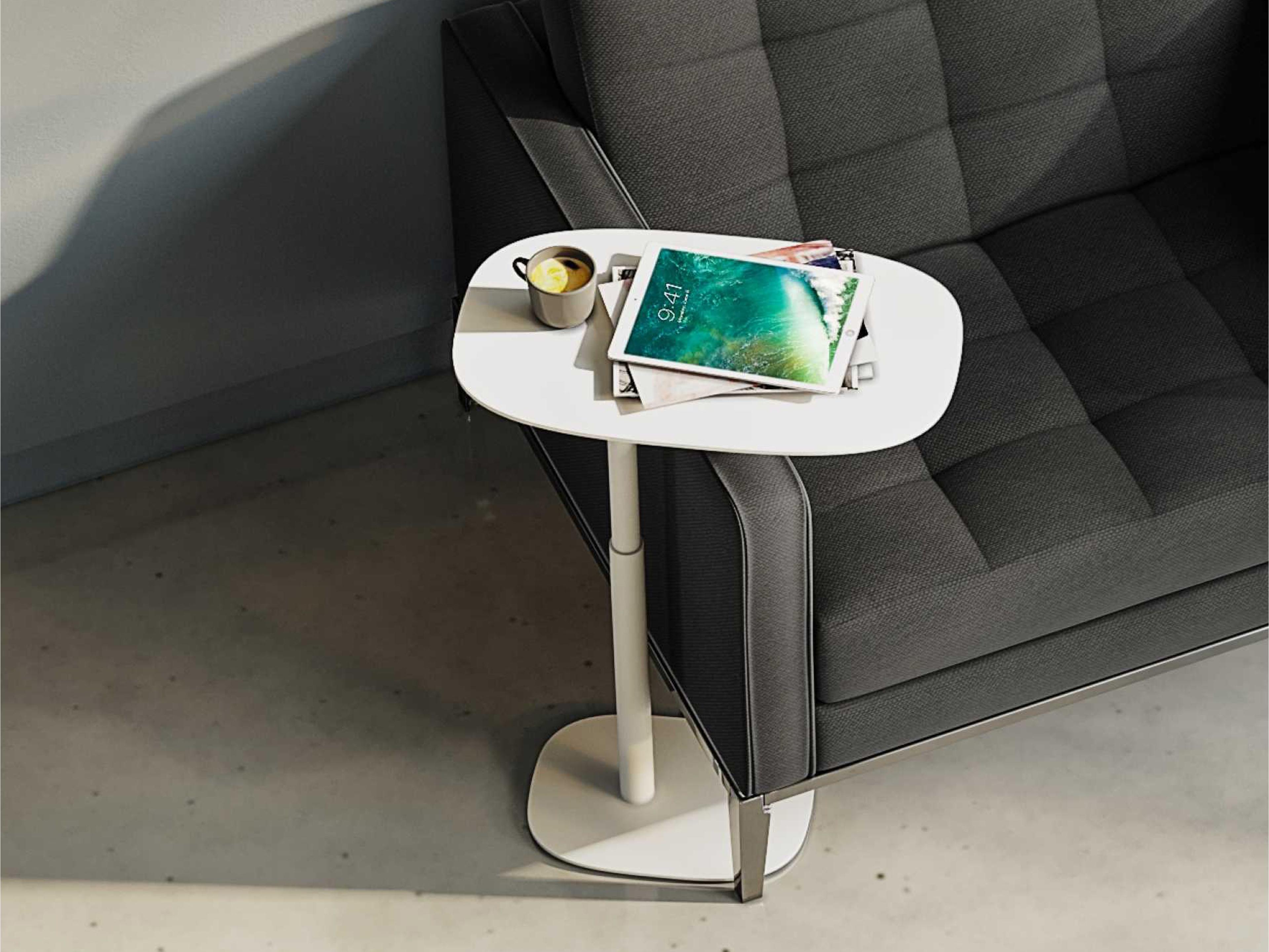 BDI Serif Laptop Stand Salt White Desk