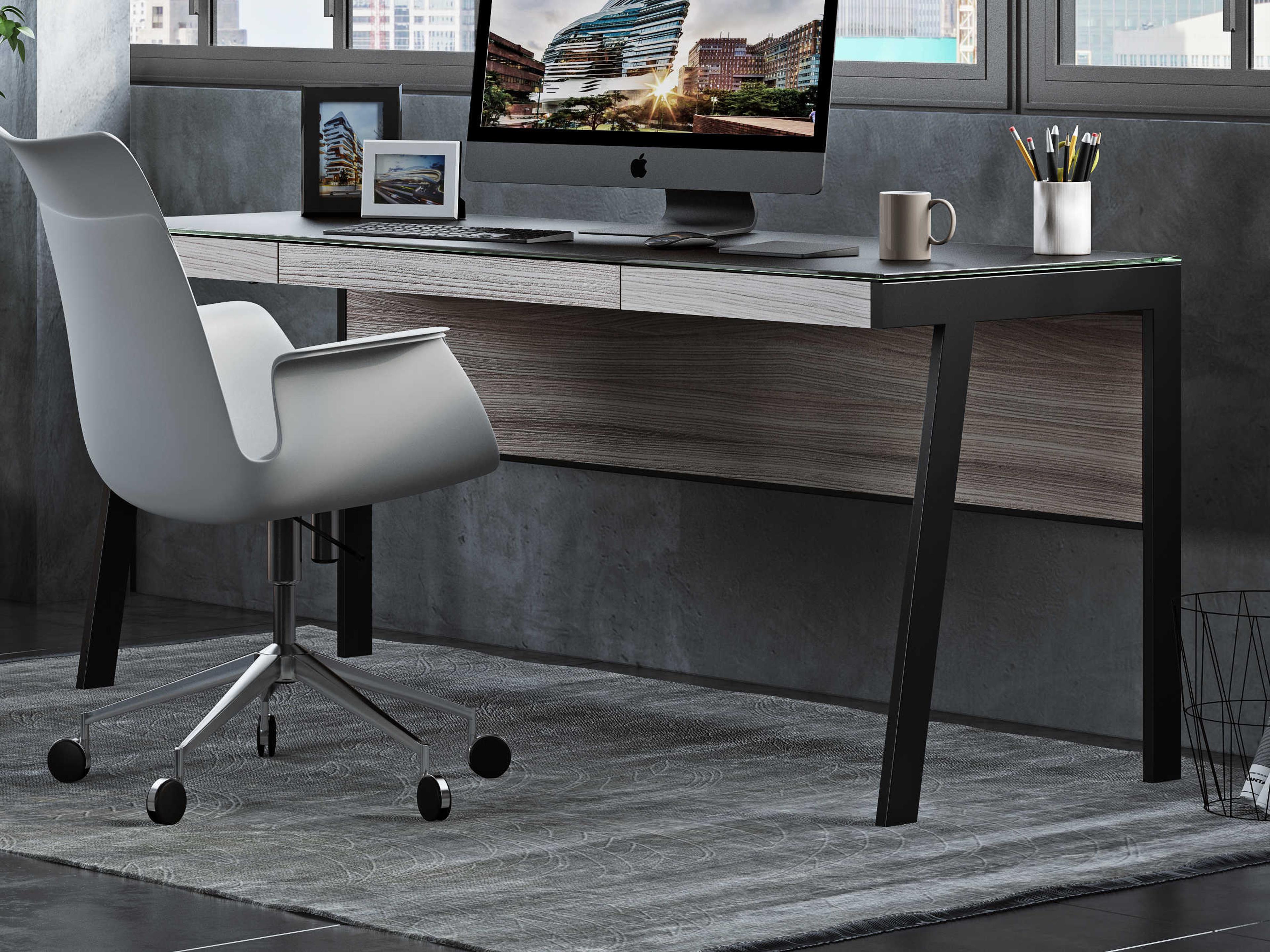 BDI Sigma Strata Black Secretary Desk