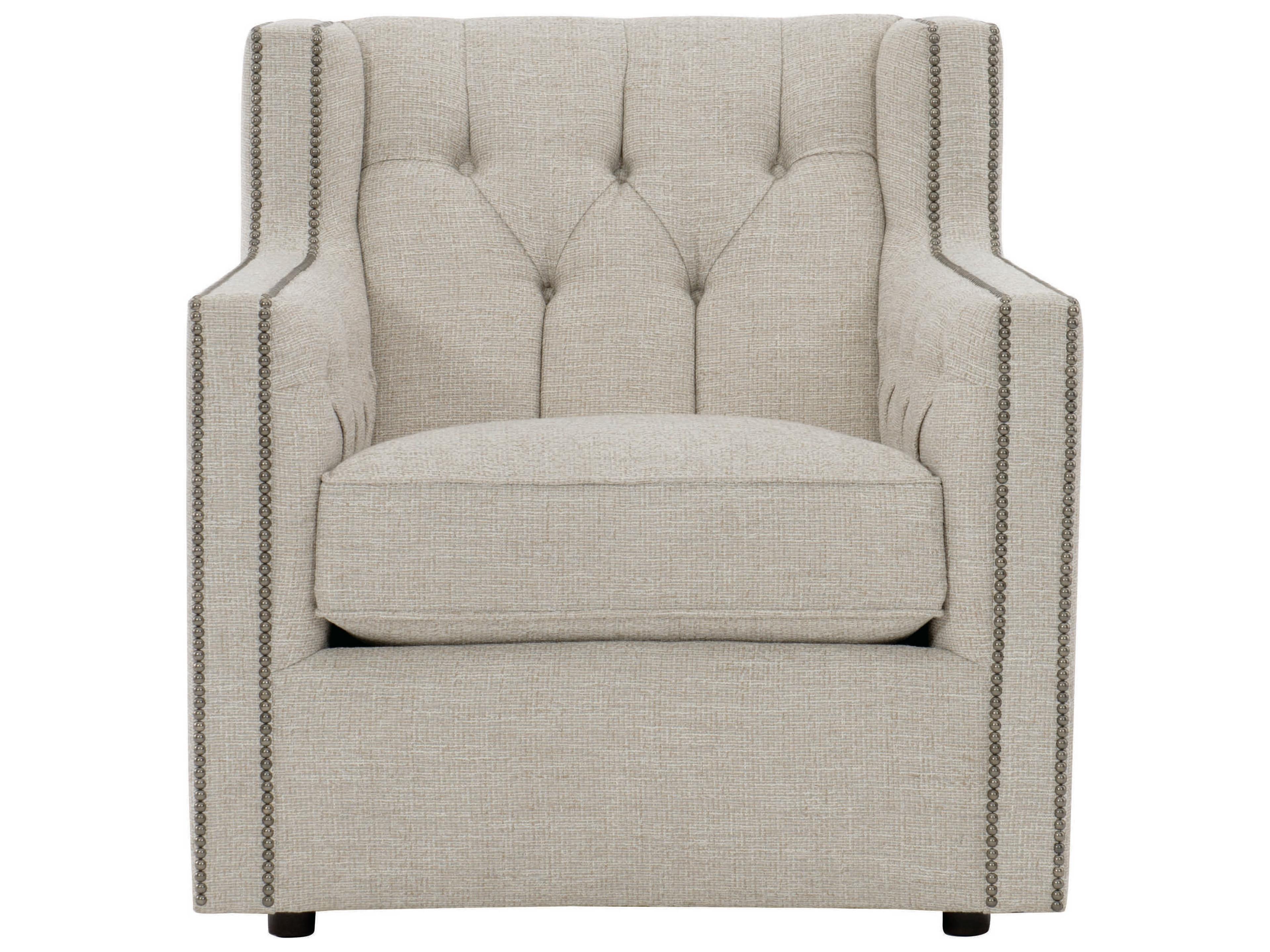 Candace Fabric Accent Chair Tufted Nailhead Trim