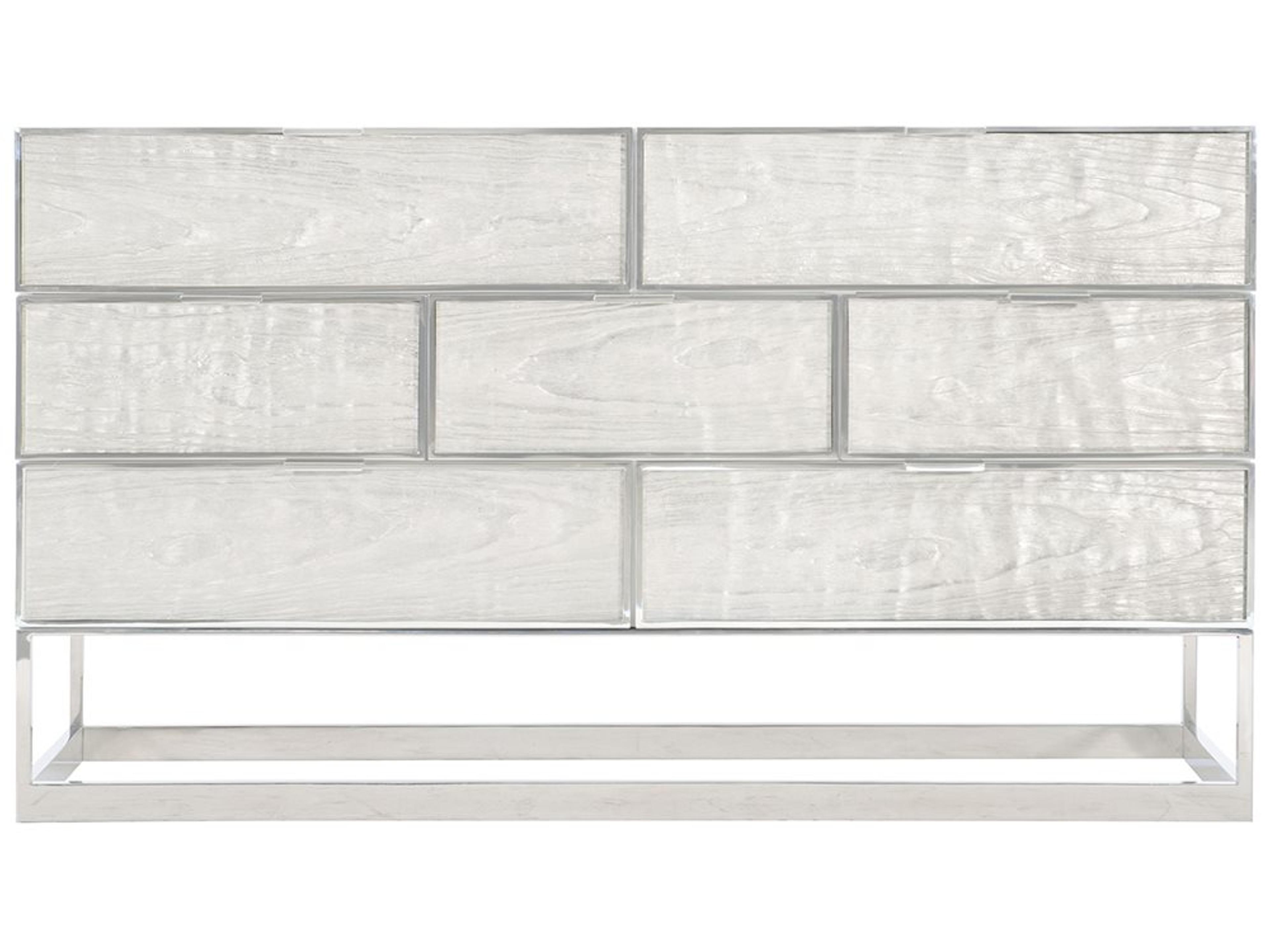 Bernhardt 7-Drawers Silver Maple Wood Double Dresser