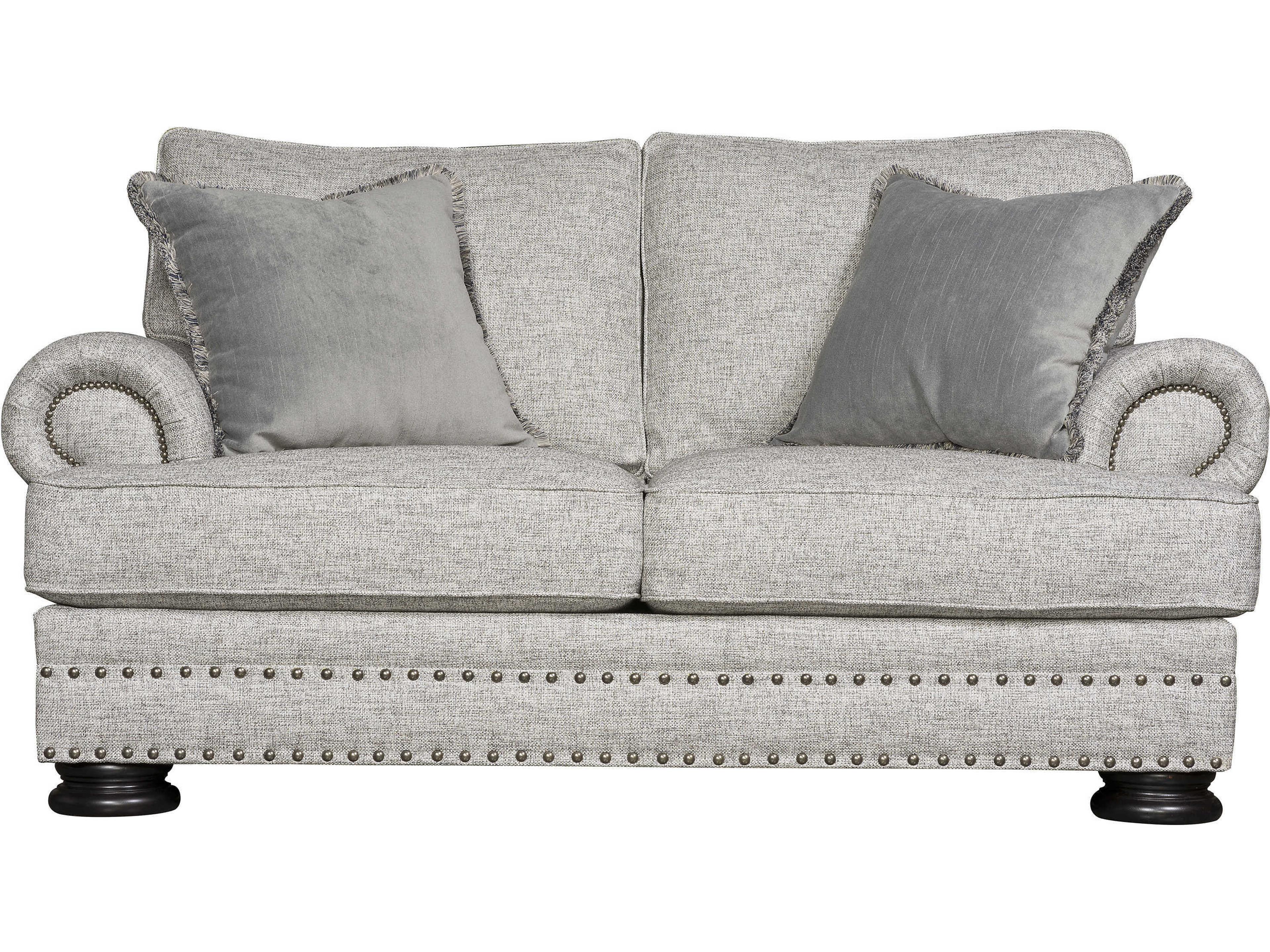 Foster Mocha Gray Upholstered Loveseat