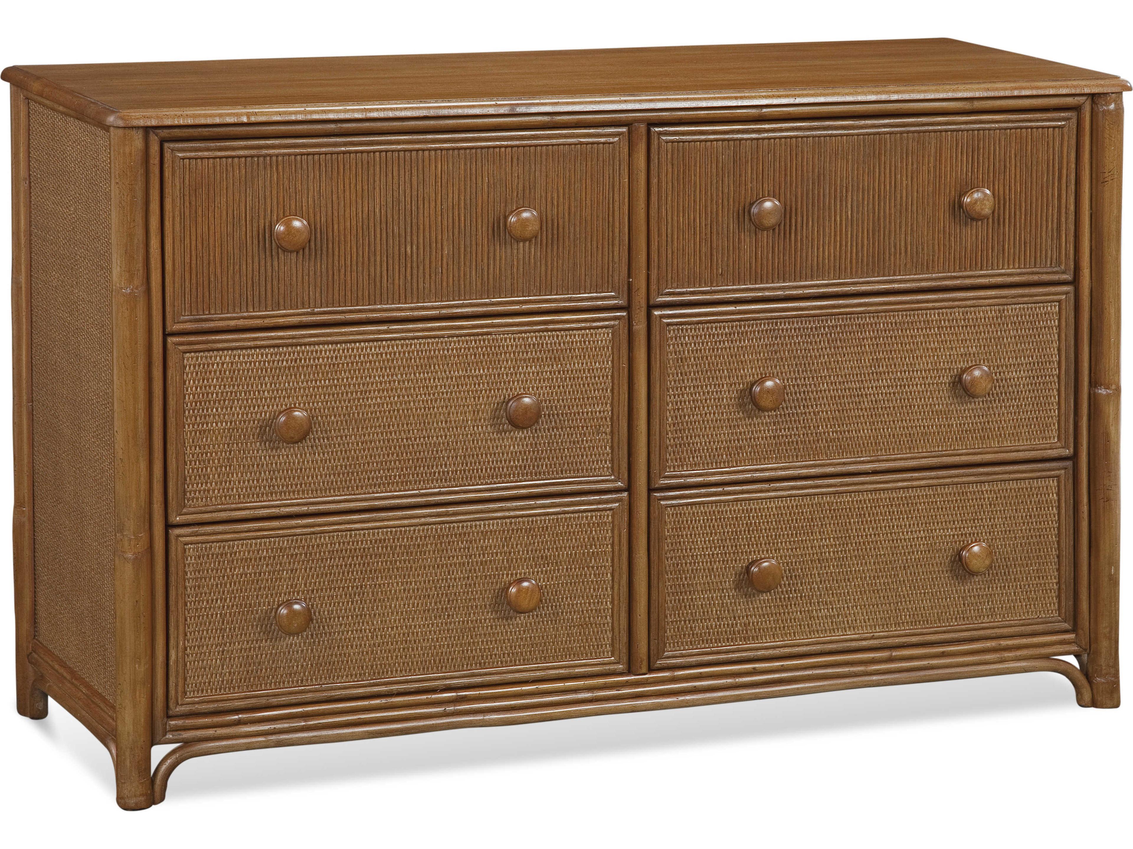 Summer Retreat 6-Drawers Brown Hardwood Double Dresser