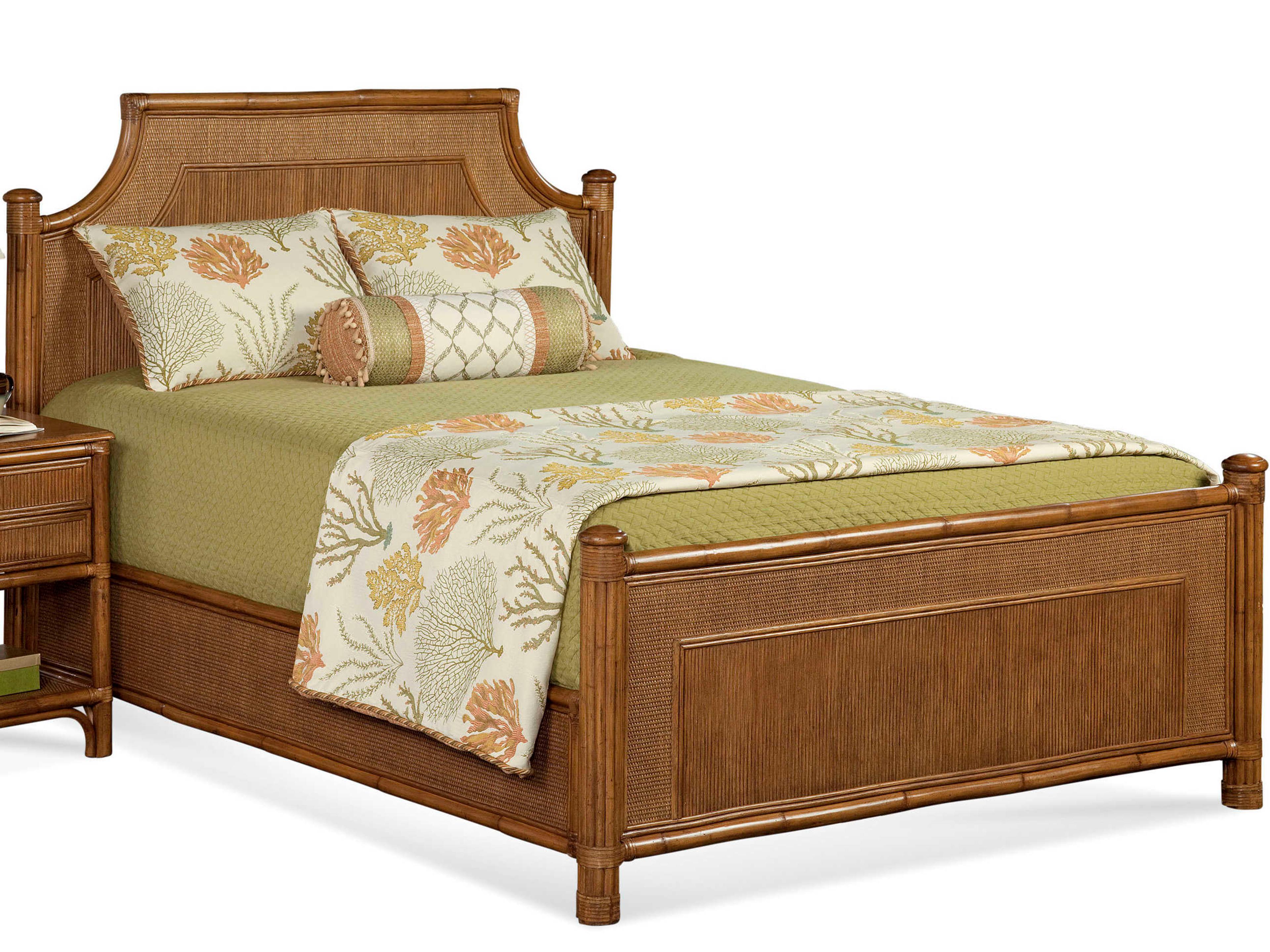 Summer Retreat Brown Hardwood Wood King Panel Bed