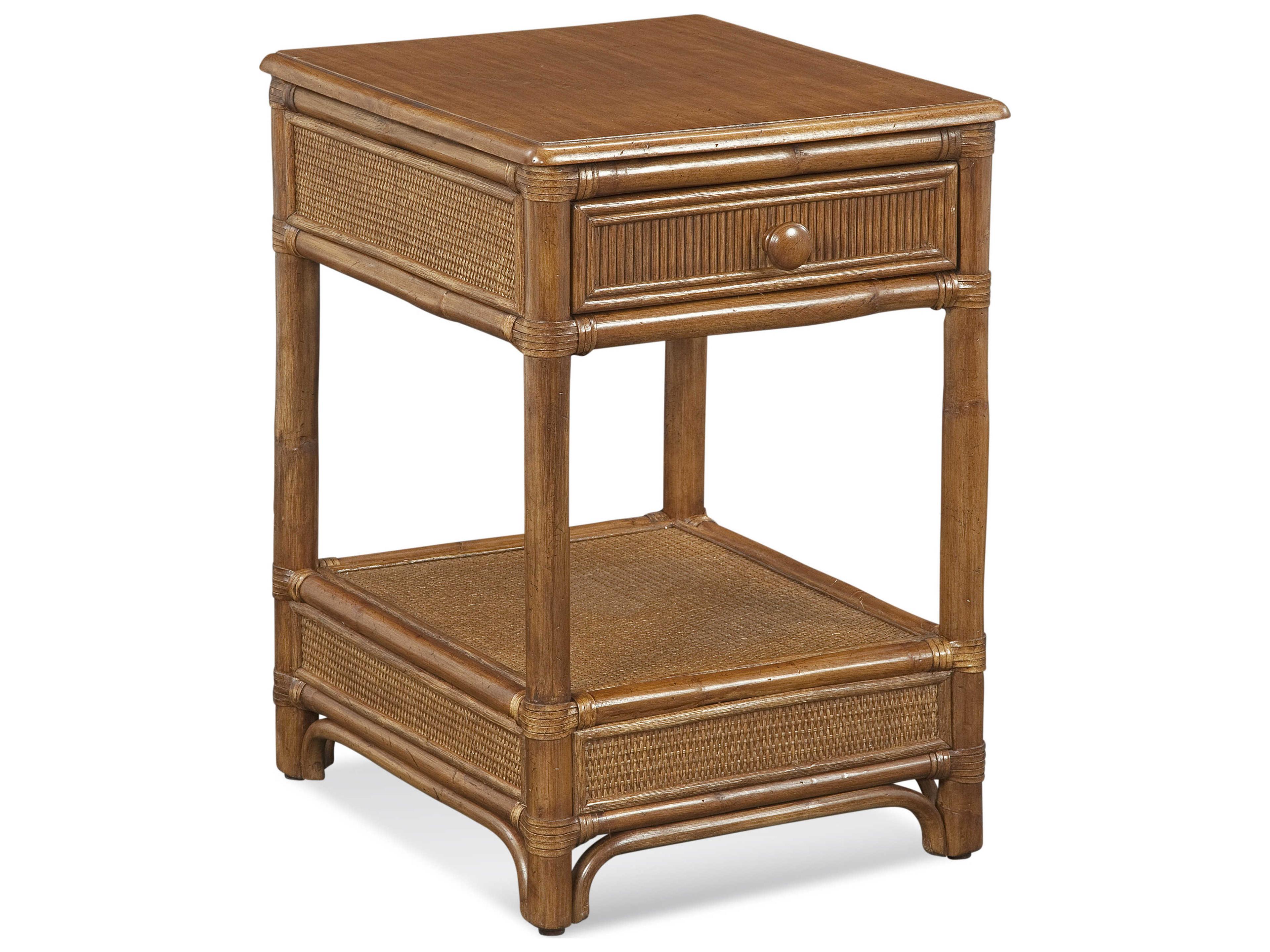 Summer Retreat 1-Drawer Brown Hardwood Nightstand