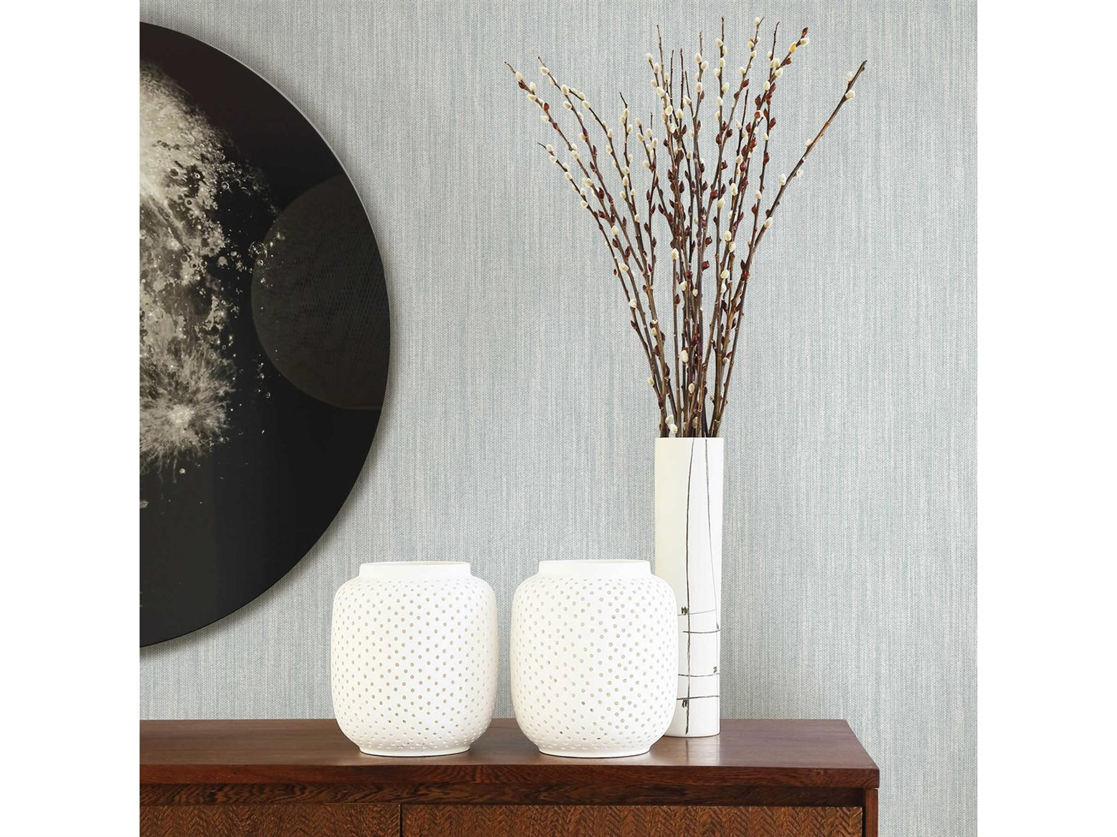 Brewster Home Fashions A-street Prints Chiniile Light Blue Linen Texture Wallpaper