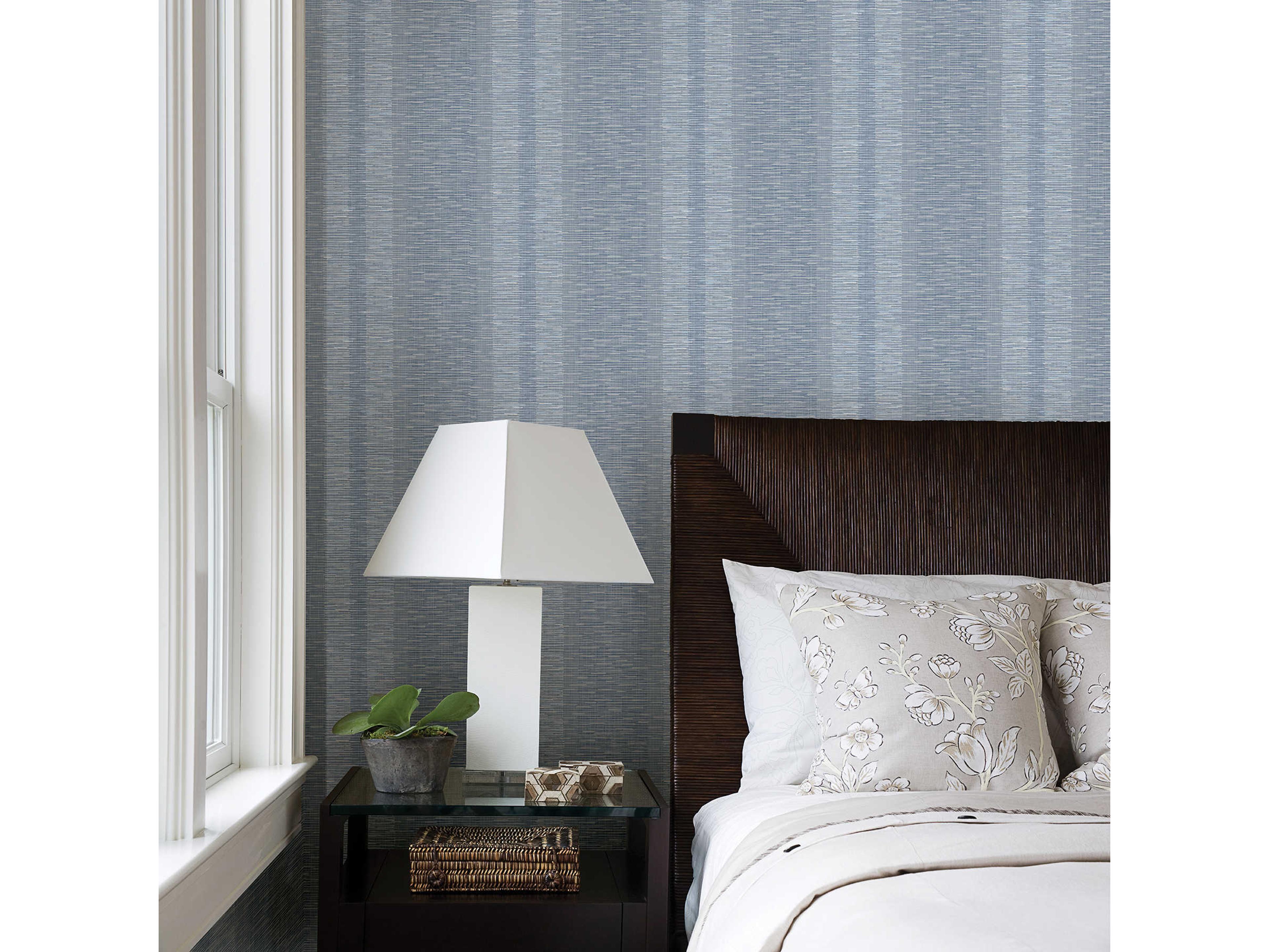 Brewster Home Fashions A-street Prints Pezula Blue Texture Stripe Wallpaper