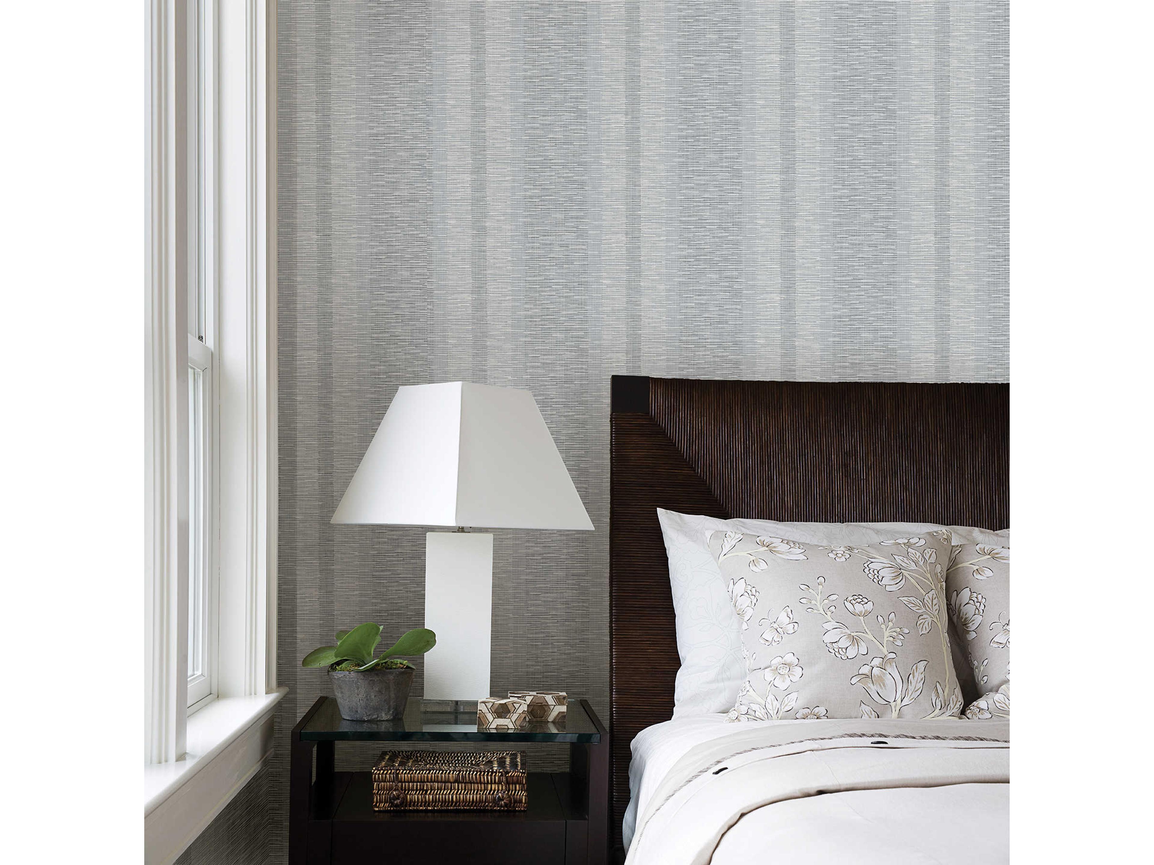 Brewster Home Fashions A-street Prints Pezula Slate Texture Stripe Wallpaper