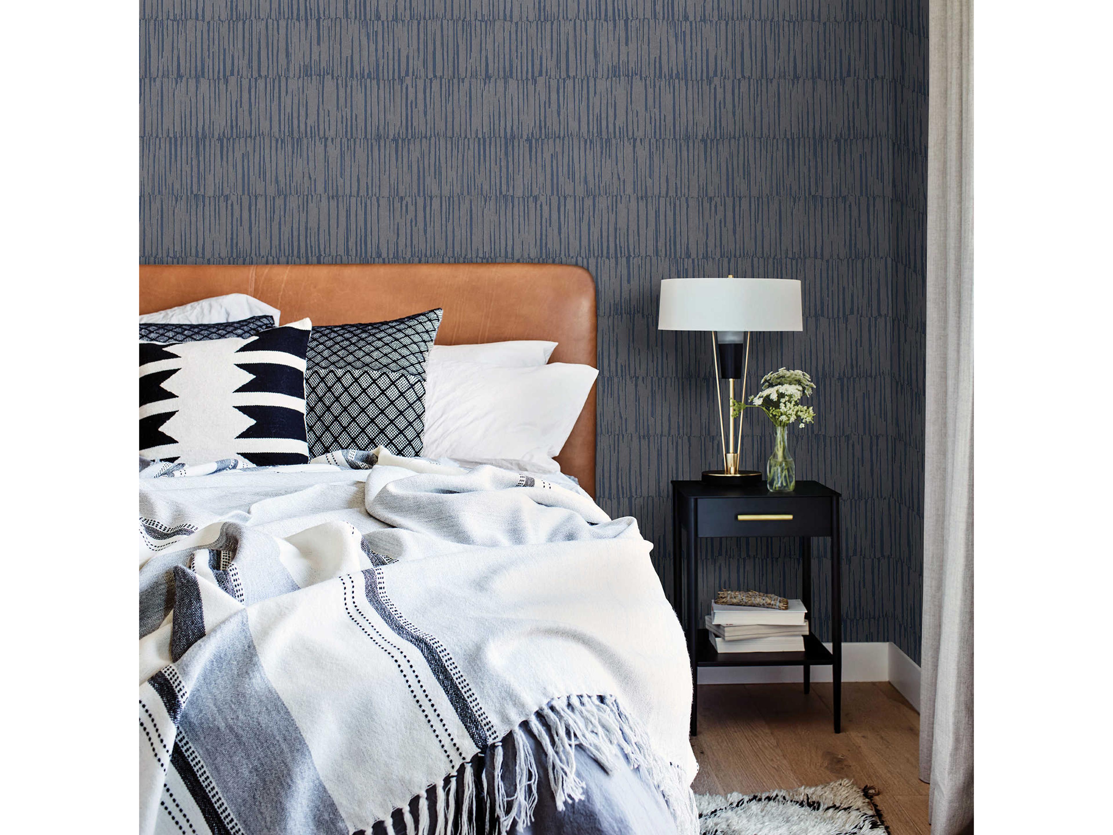 Brewster Home Fashions A-street Prints Zandari Navy Distressed Texture Wallpaper