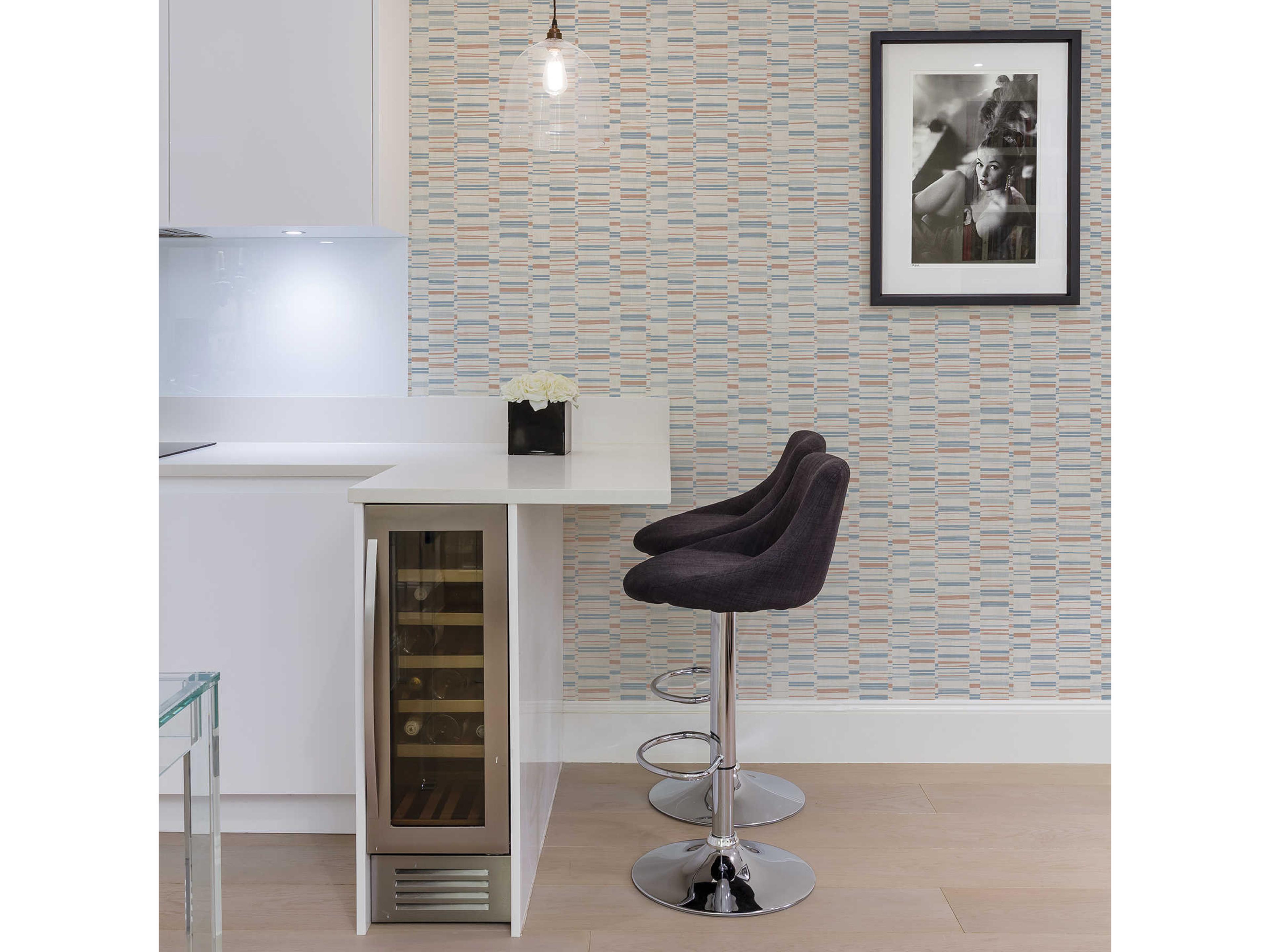 Brewster Home Fashions A-street Prints Fresnaye Light Blue Linen Stripe Wallpaper