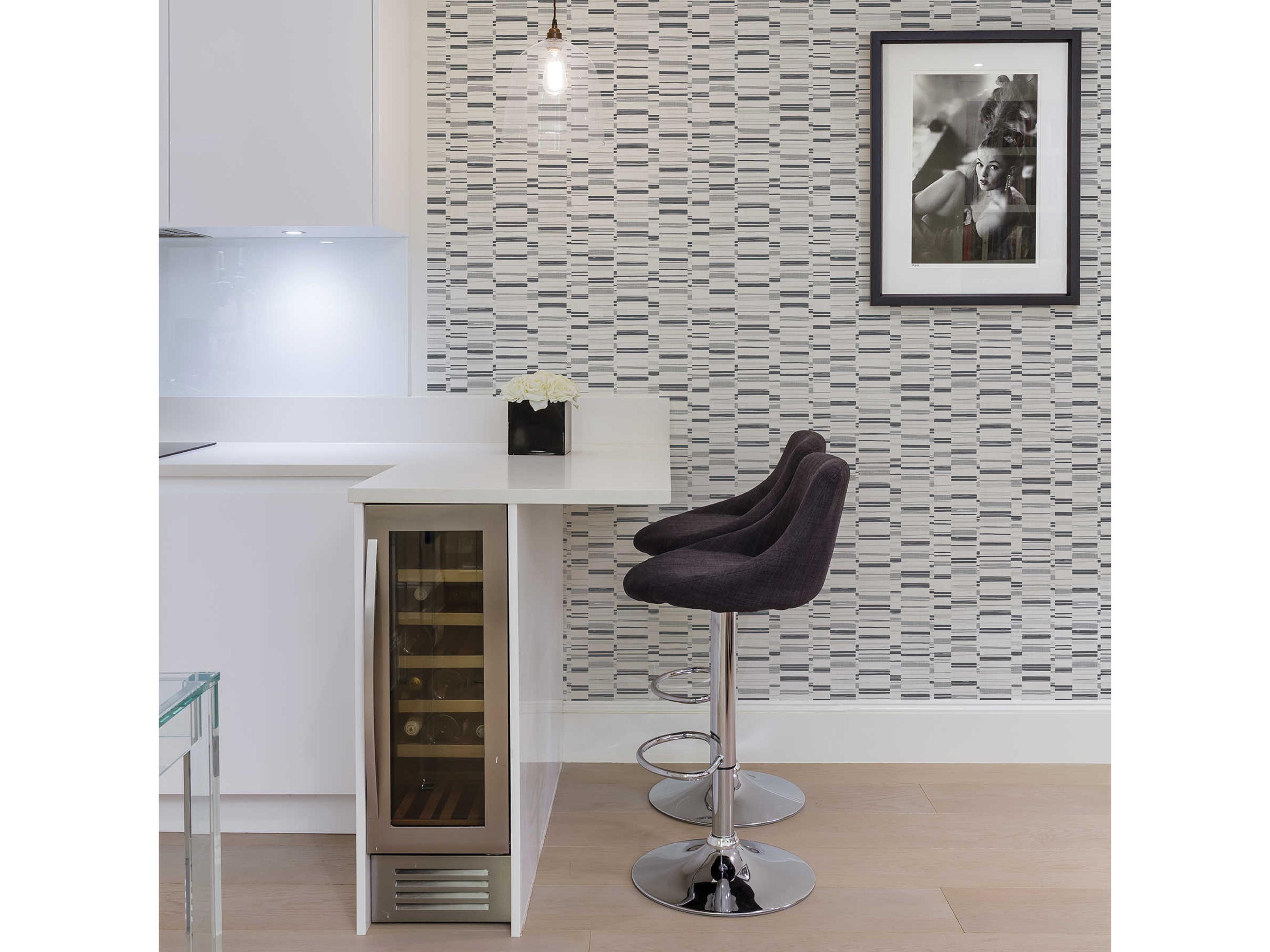 Brewster Home Fashions A-street Prints Fresnaye Black Linen Stripe Wallpaper