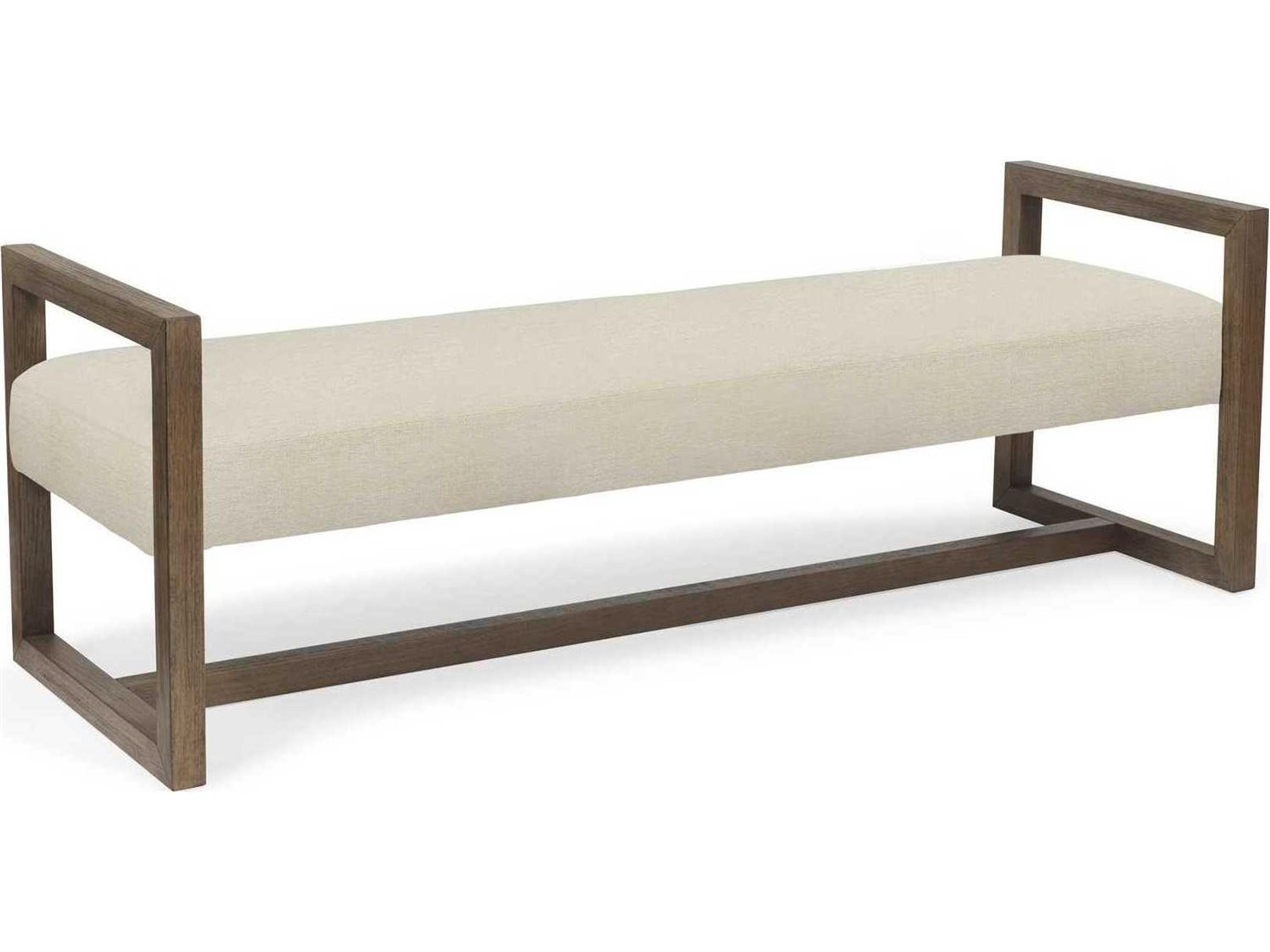 Wilson Beach Pecan Beige Upholstered Accent Bench