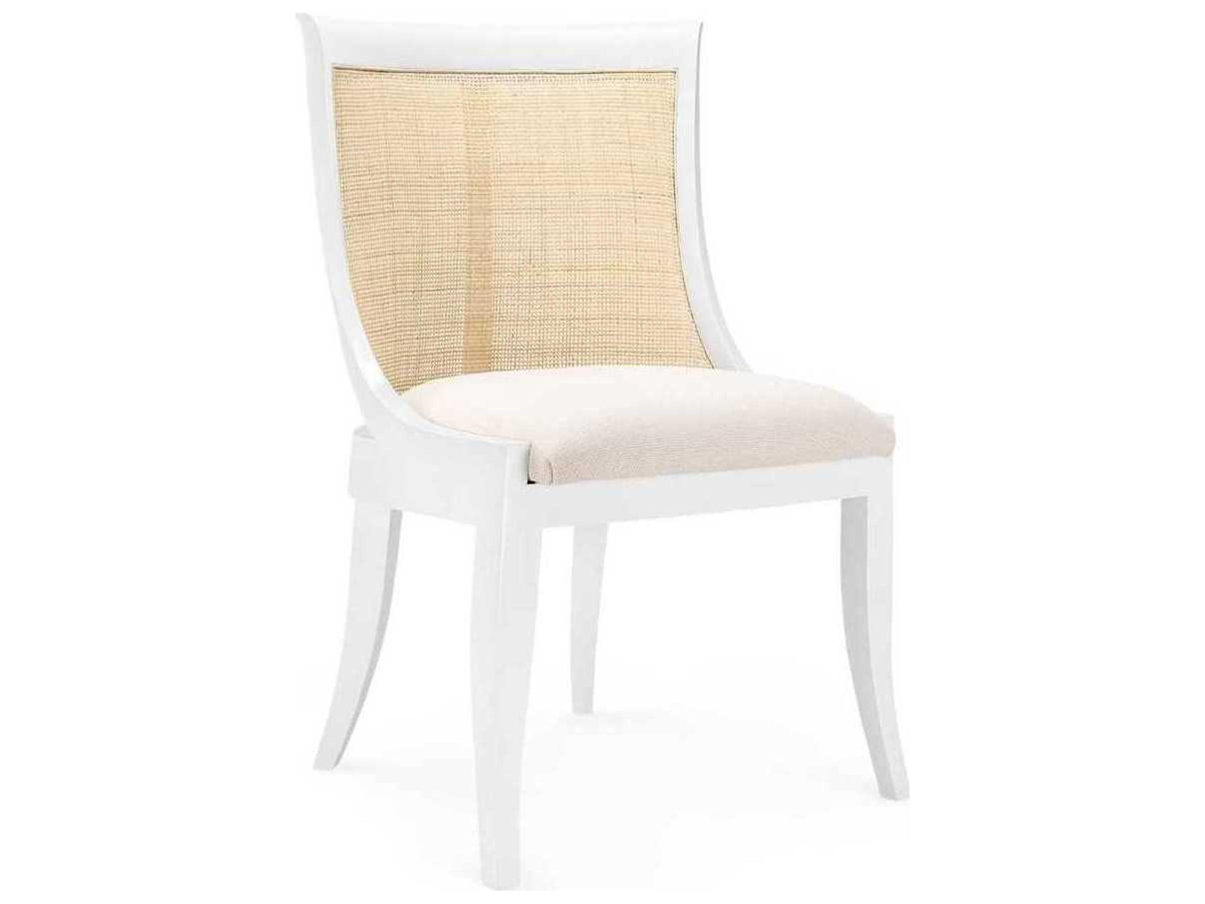 Monaco Mahogany Wood Beige Upholstered Side Dining Chair