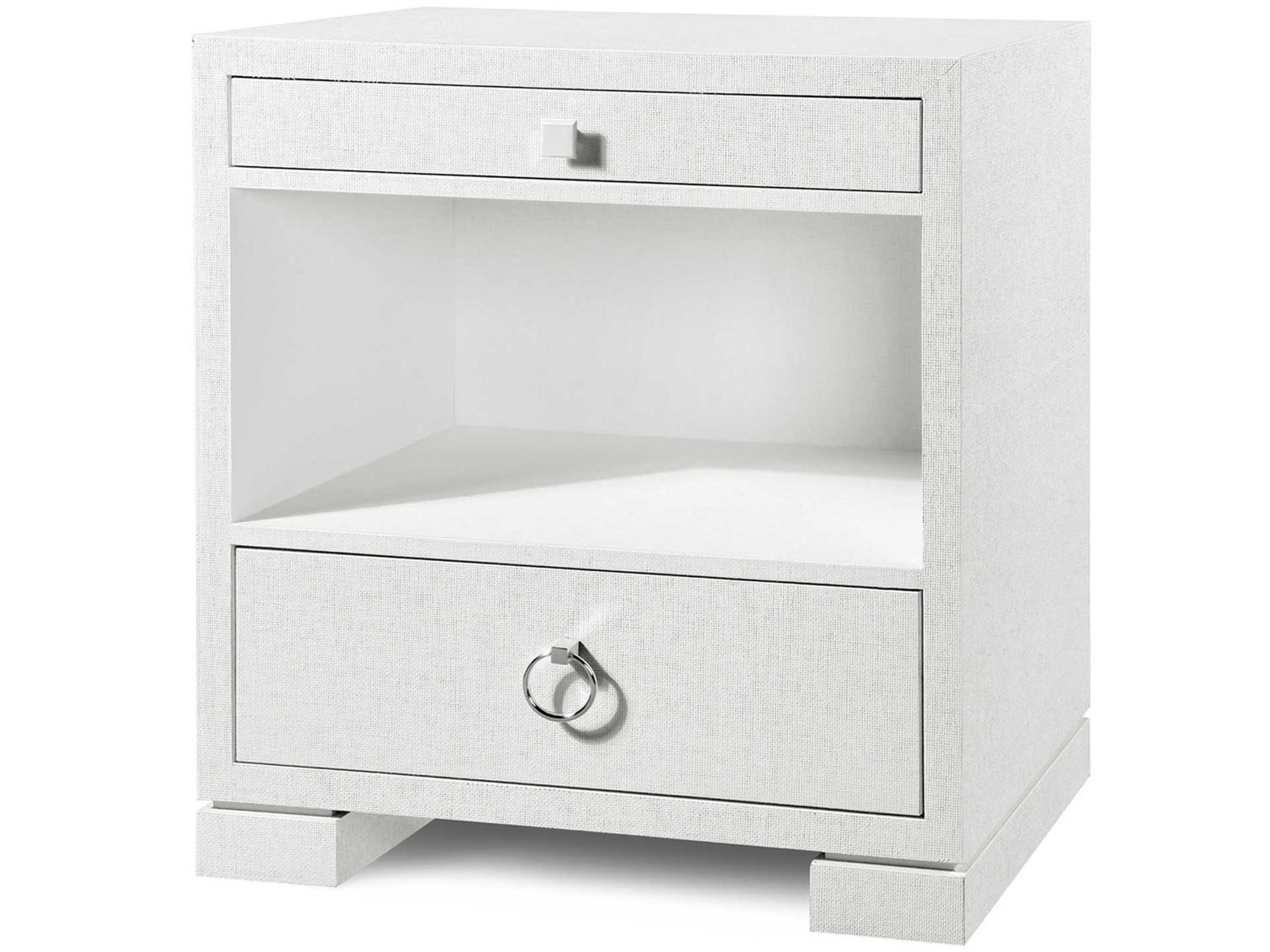 2-Drawers Solid Wood Nightstand