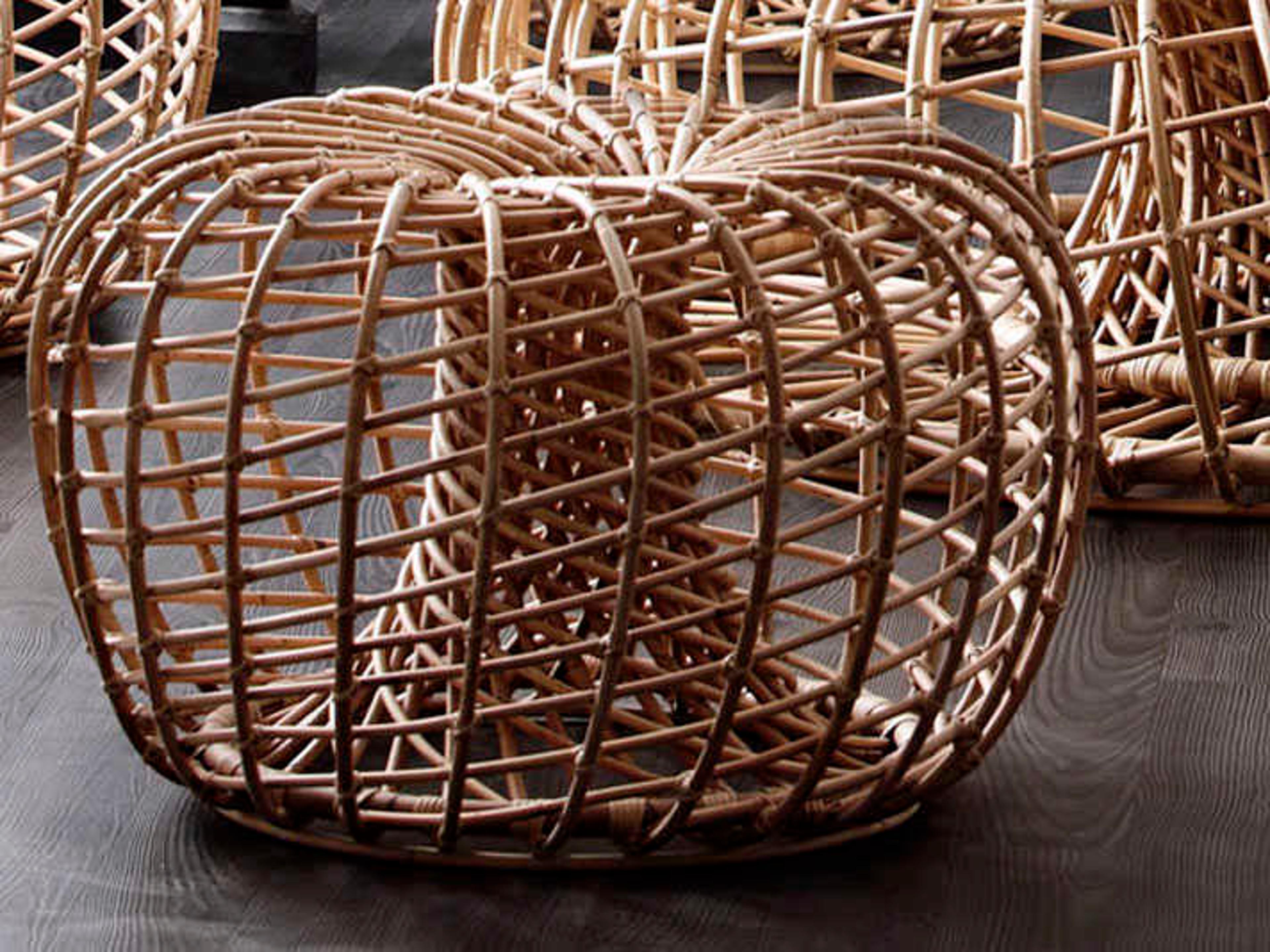 Cane Line Nest Natural Tan Ottoman