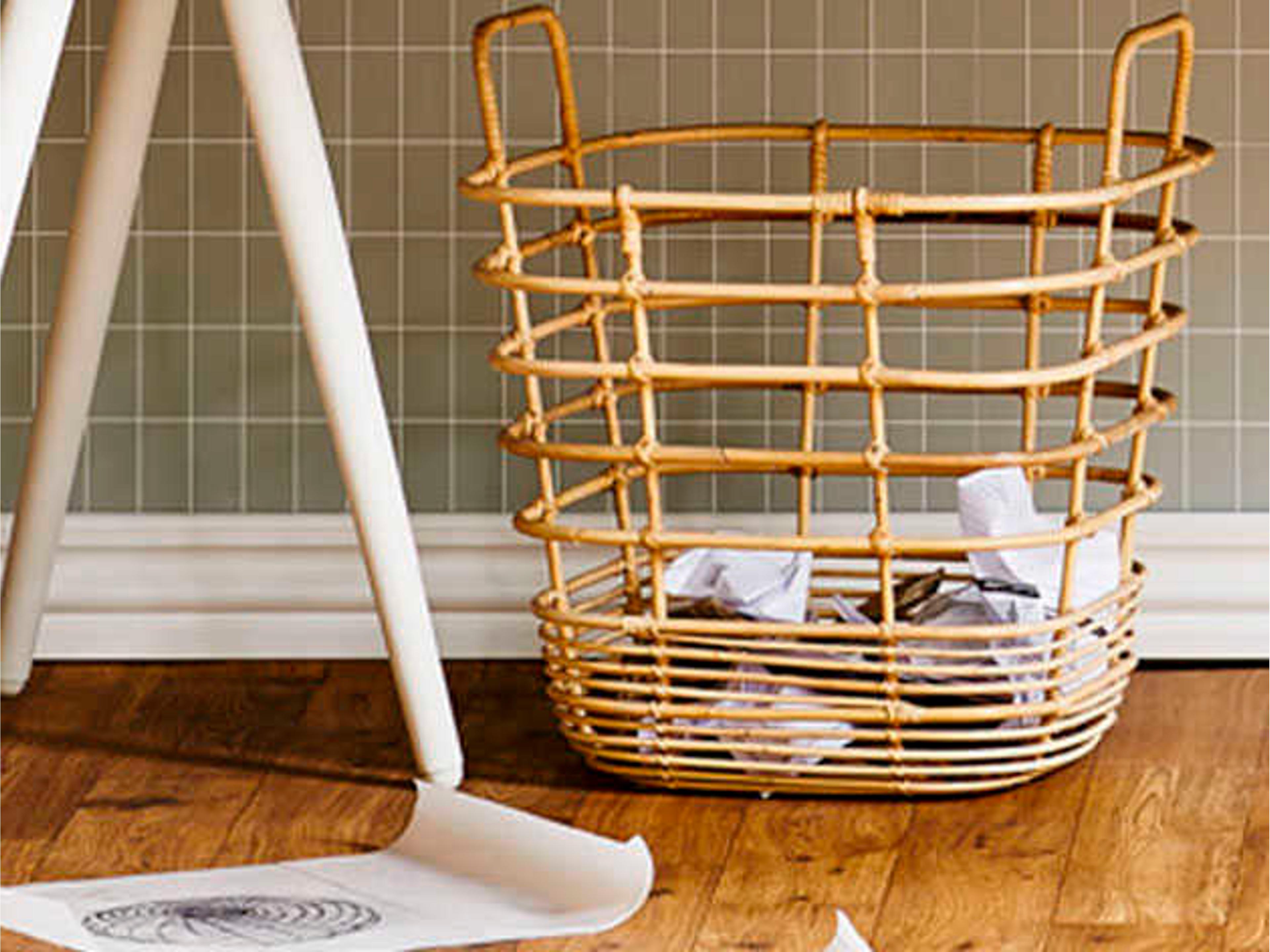 Cane Line Indoor Sweep Natural Storage Bin