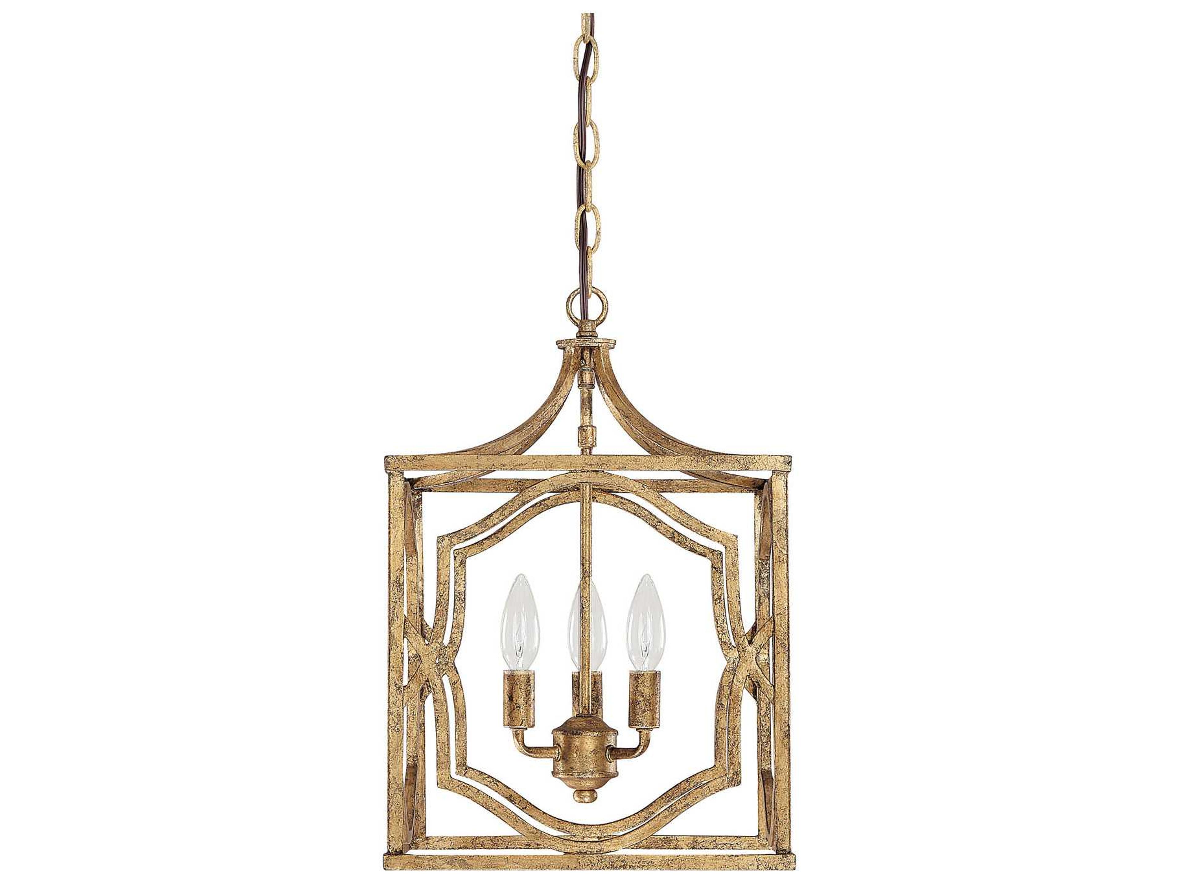 Blakely 3-Light Antique Gold Candelabra Chandelier
