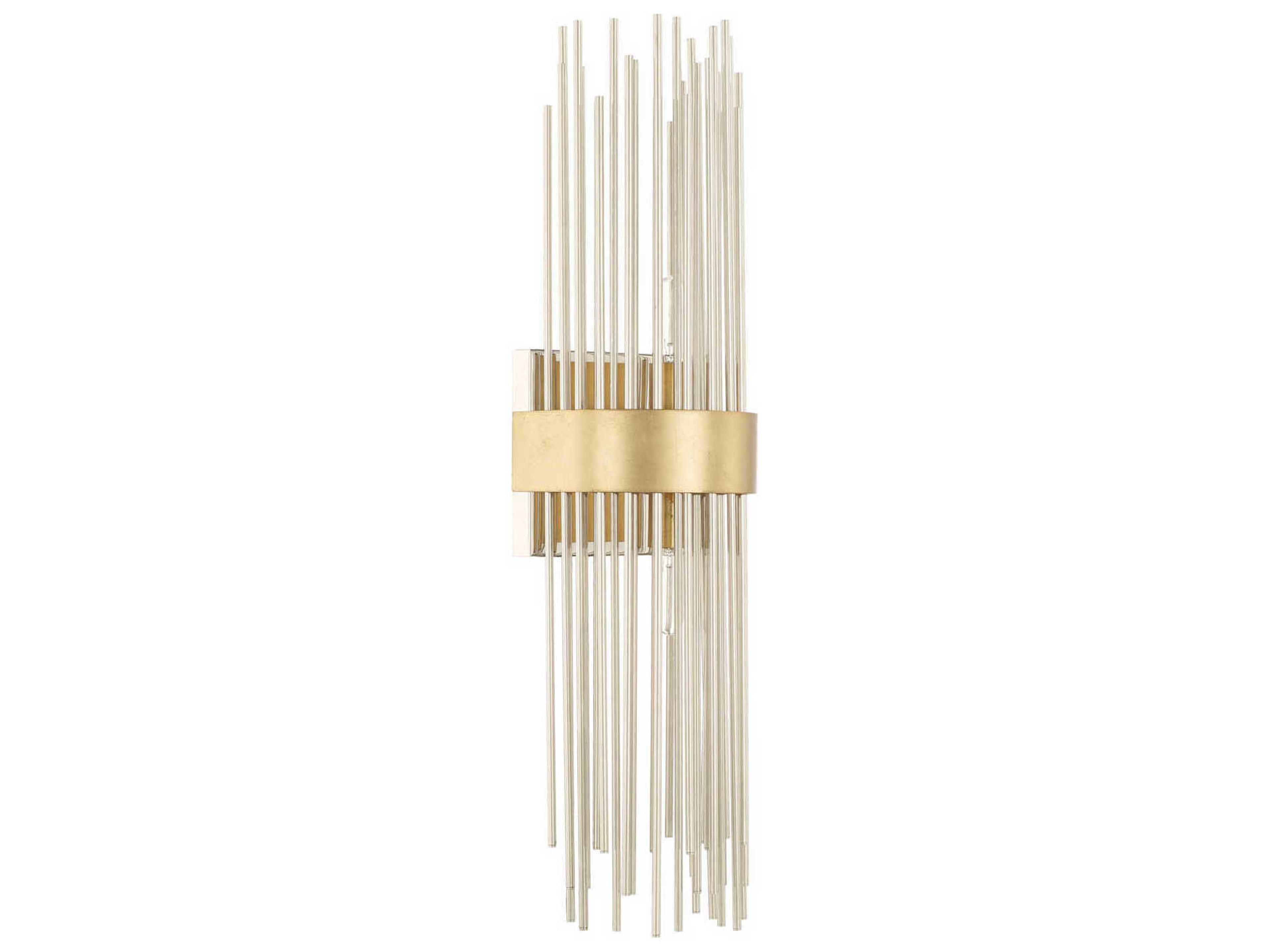 Lena 1-Light Fire And Ice Gold Wall Sconce