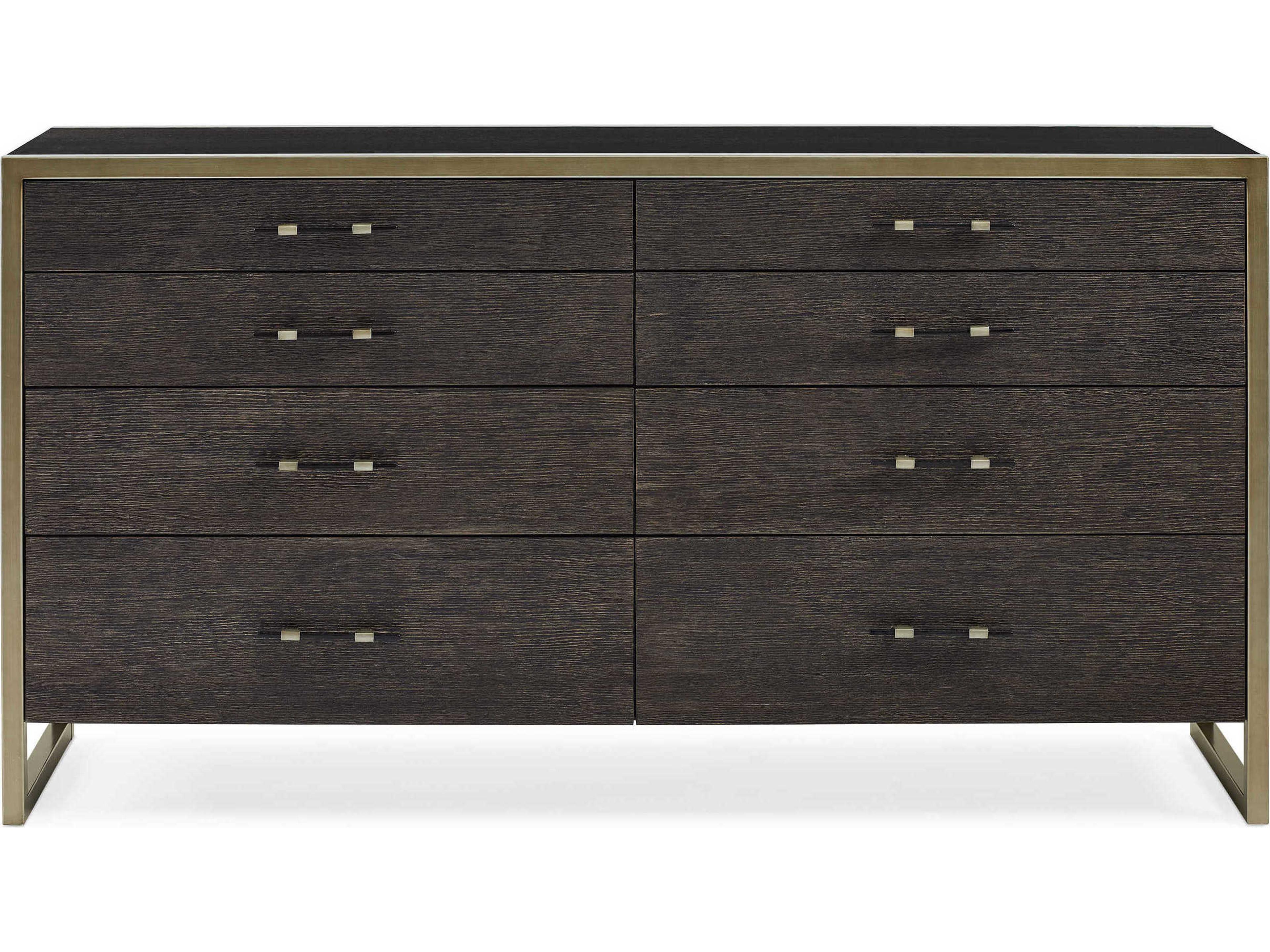 Caracole Modern Artisan Remix 8-Drawers Brown Ash Wood Double Dresser