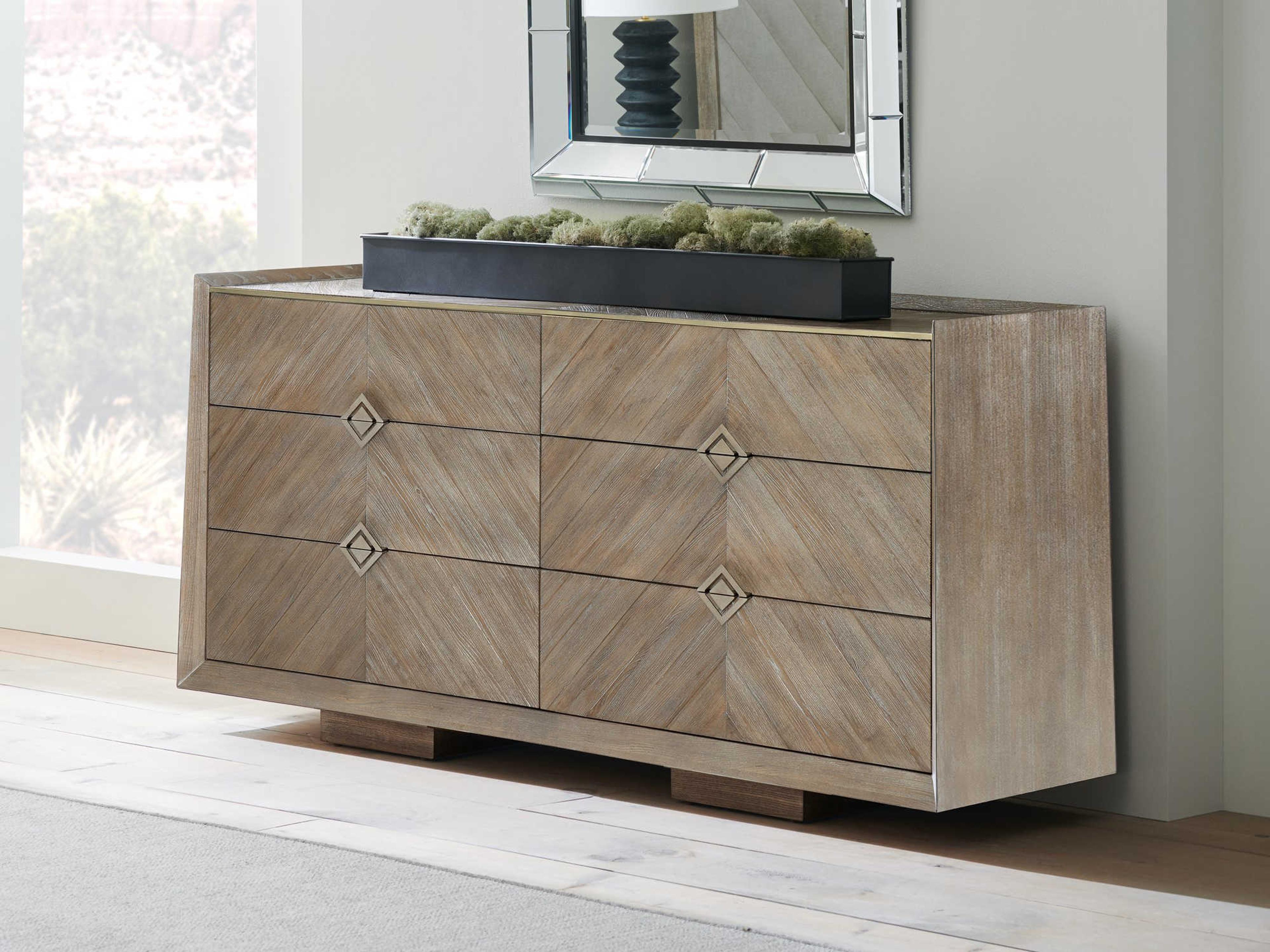 Caracole Classic Naturally 6-Drawers Brown Ash Wood Double Dresser