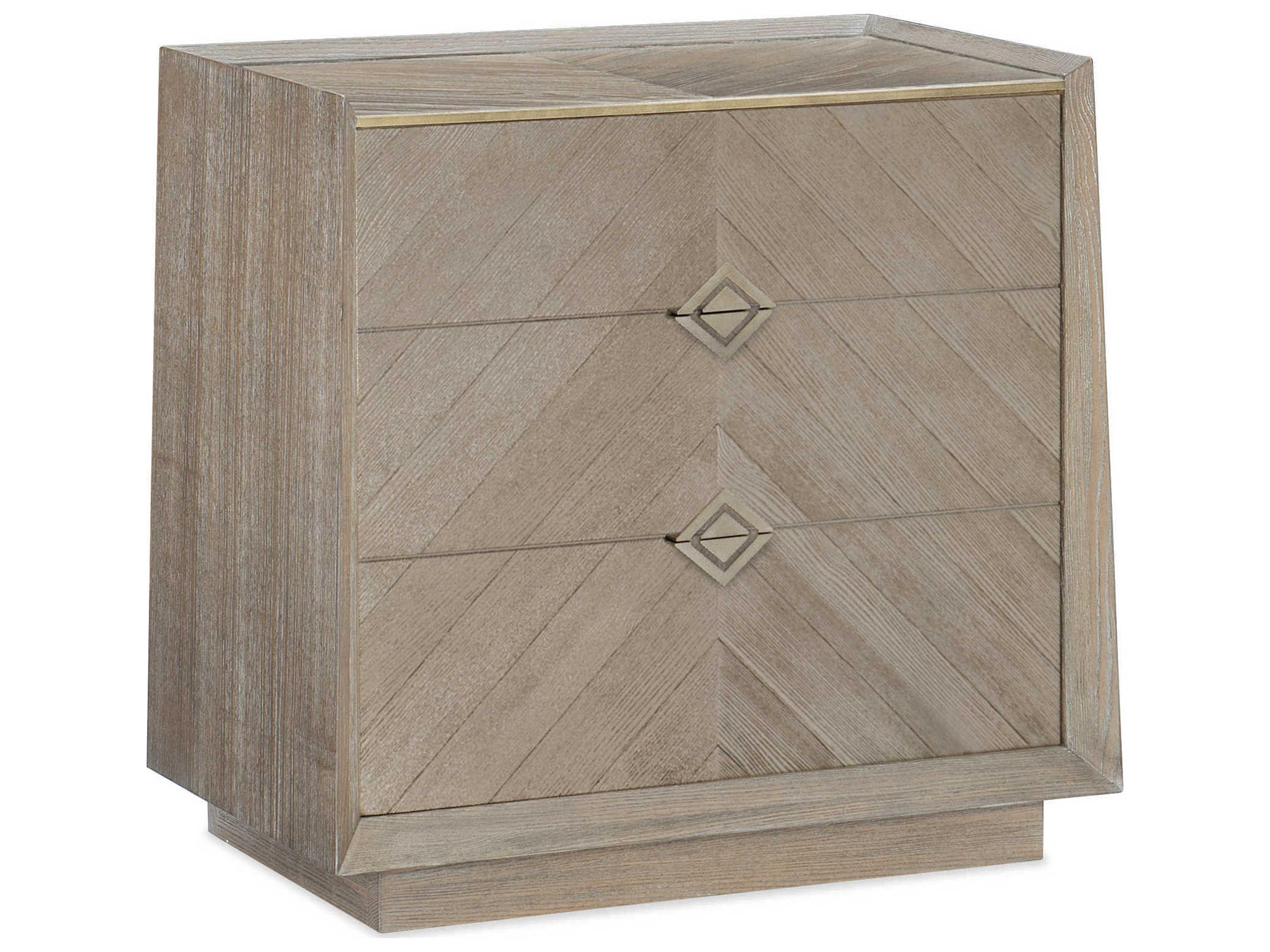 Caracole Classic Crossed Purposes 3-Drawers Brown Nightstand