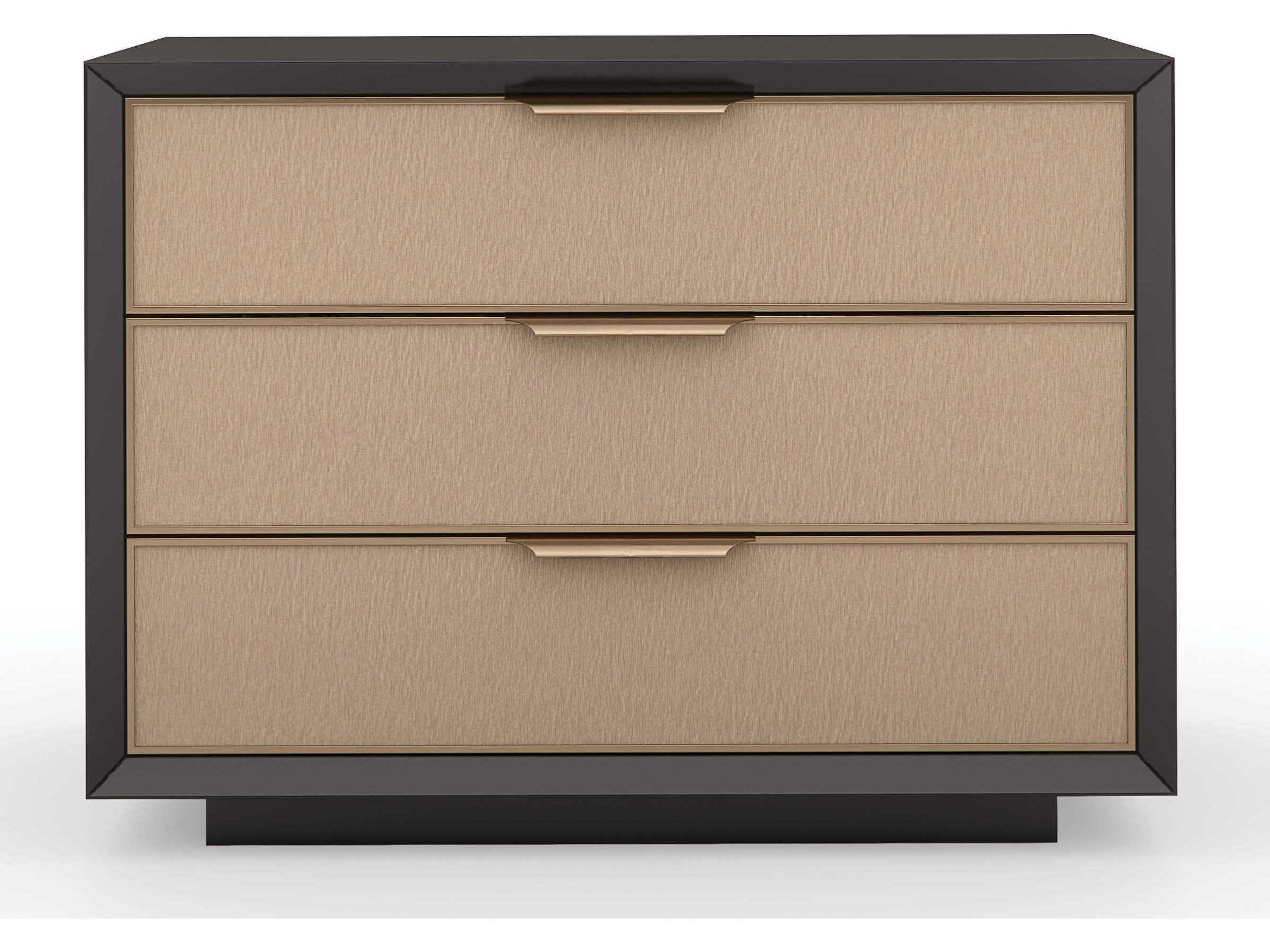 Caracole Classic Triple Wrap 3-Drawers Brown Nightstand