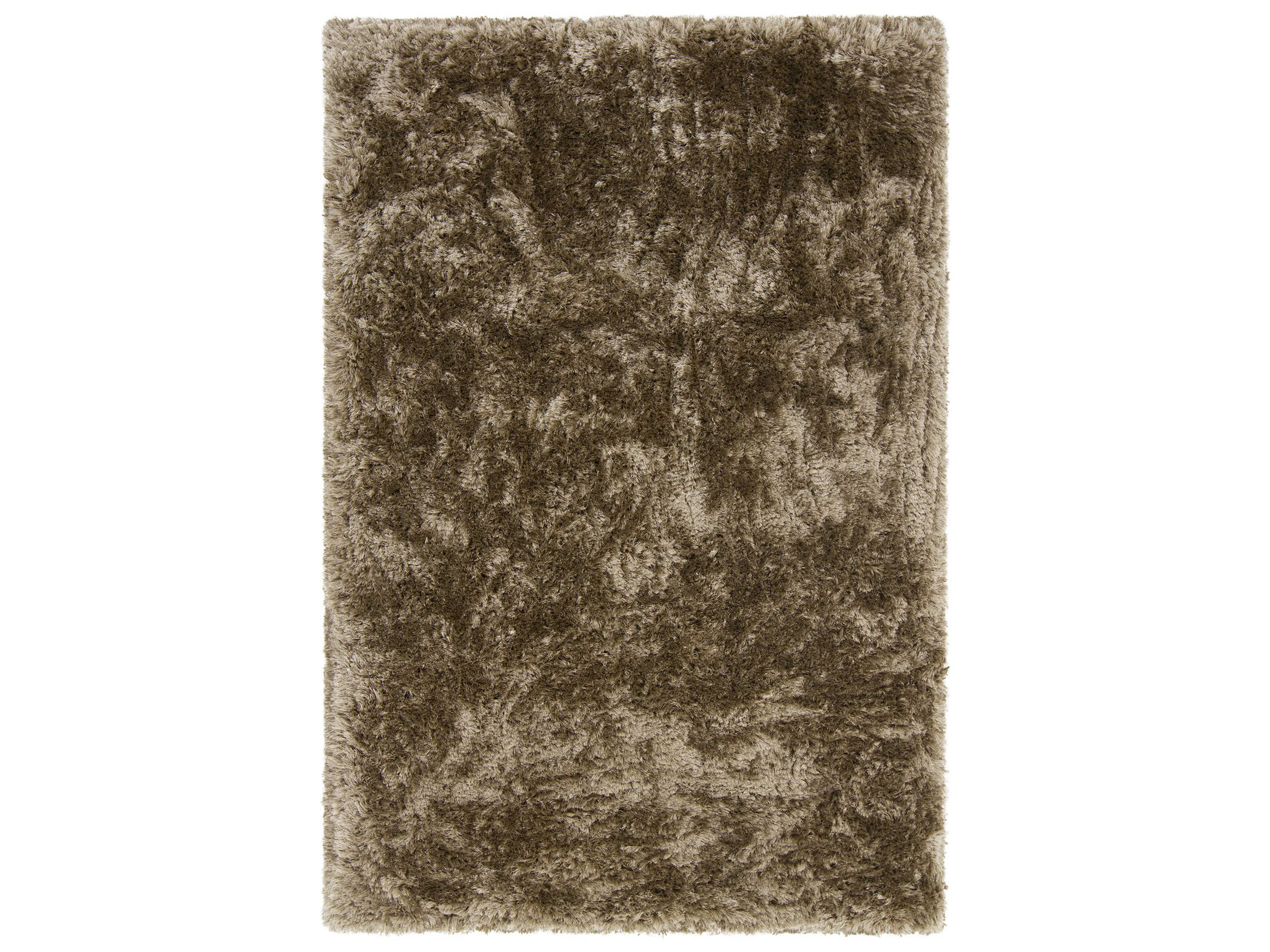 Shag Area Rug Giulia Brown Hand Woven