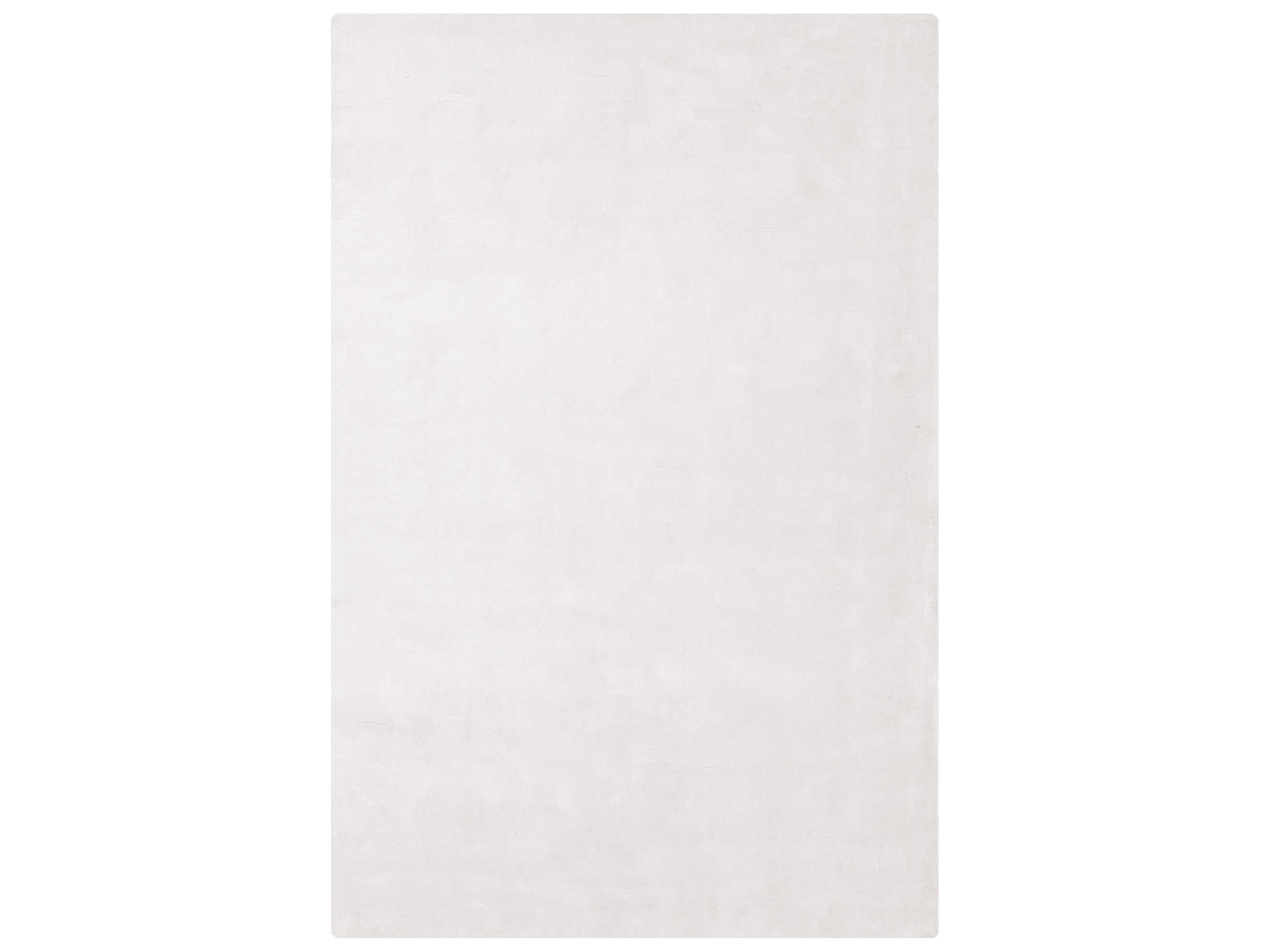 Area Rug Gloria Solid White Hand Woven Viscose