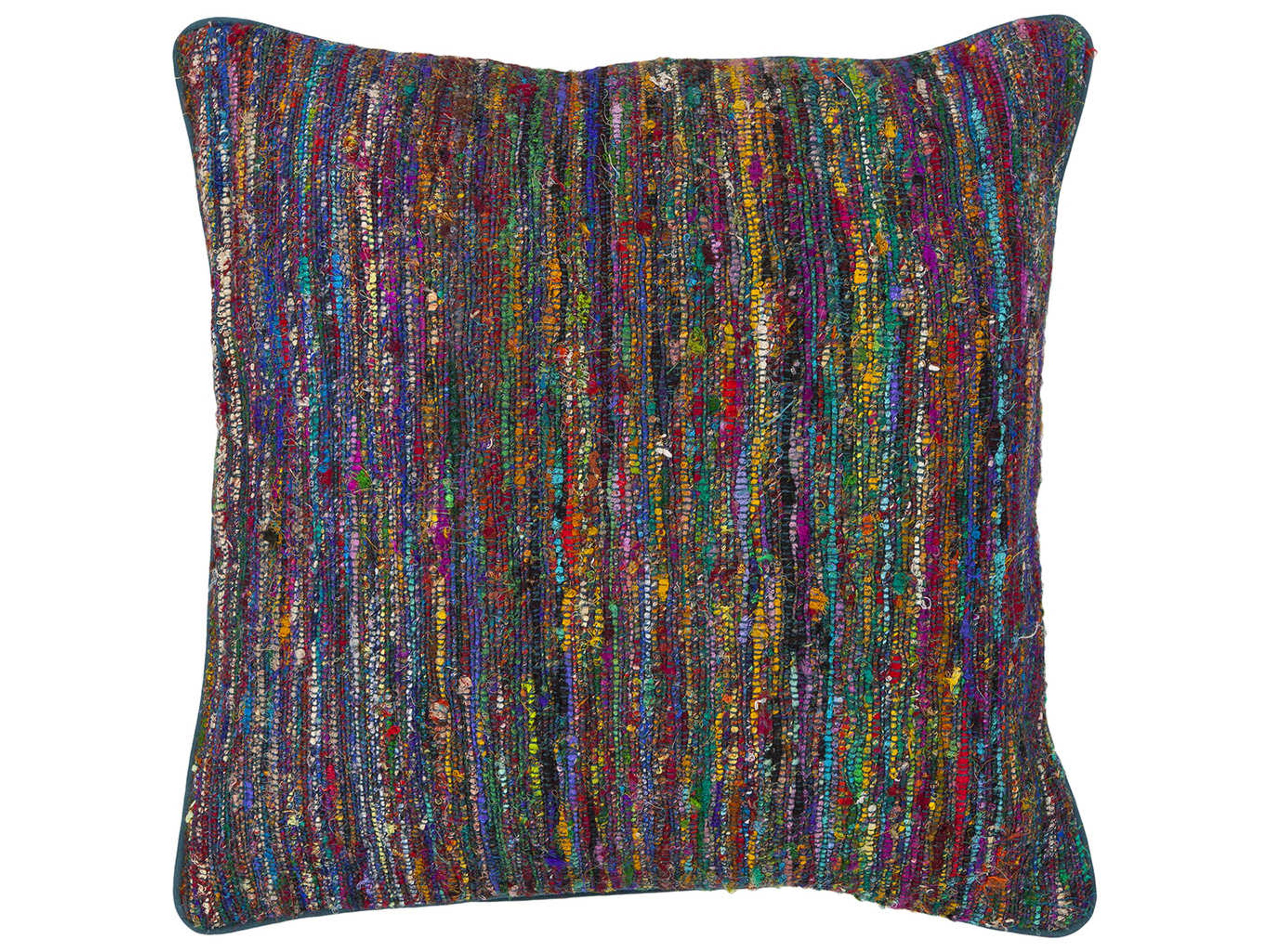 Pillows Silk Textured Handmade Multi Throw Pillow
