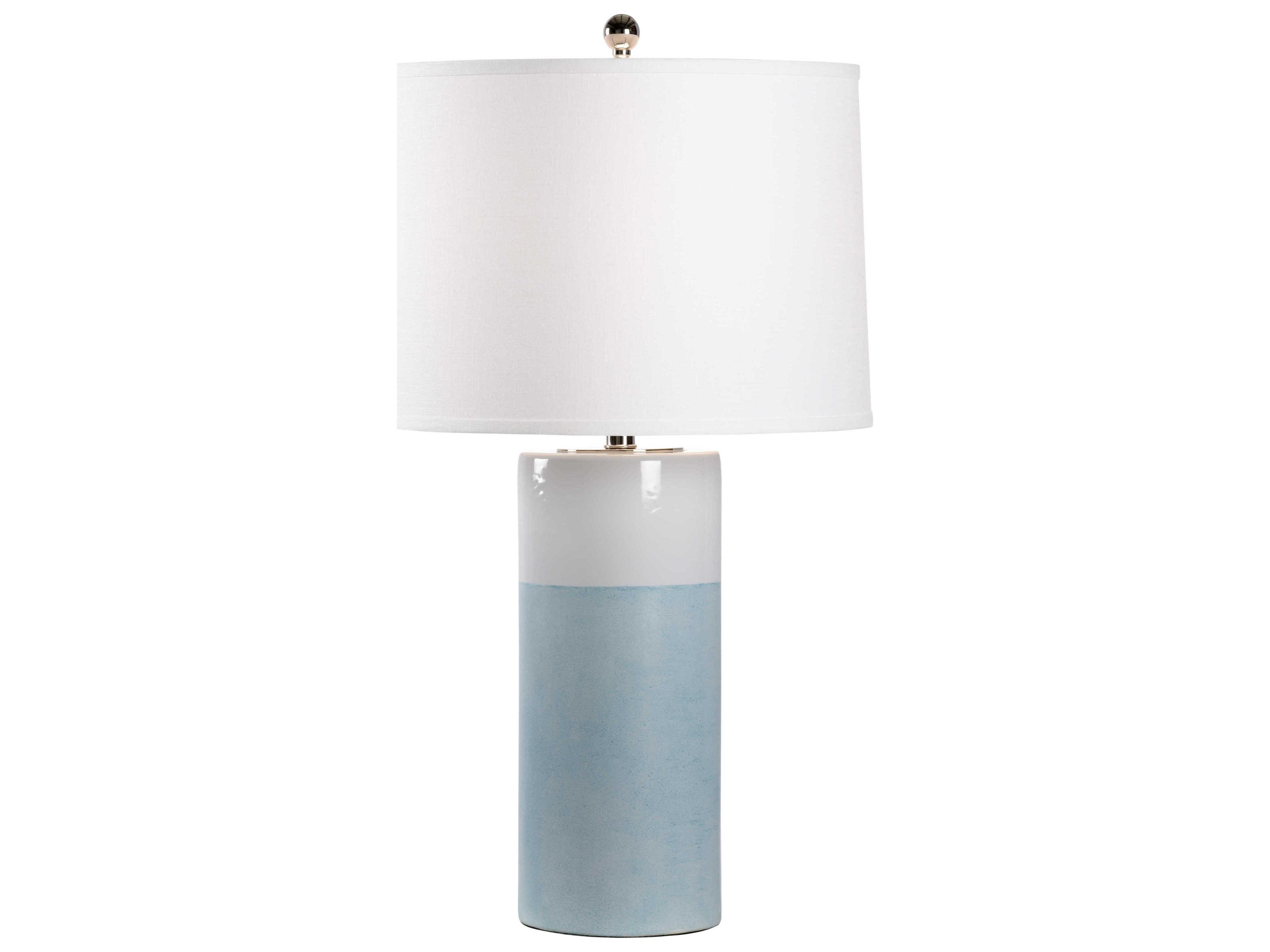 Chelsea House Aqua White Glaze Blue Buffet Lamp