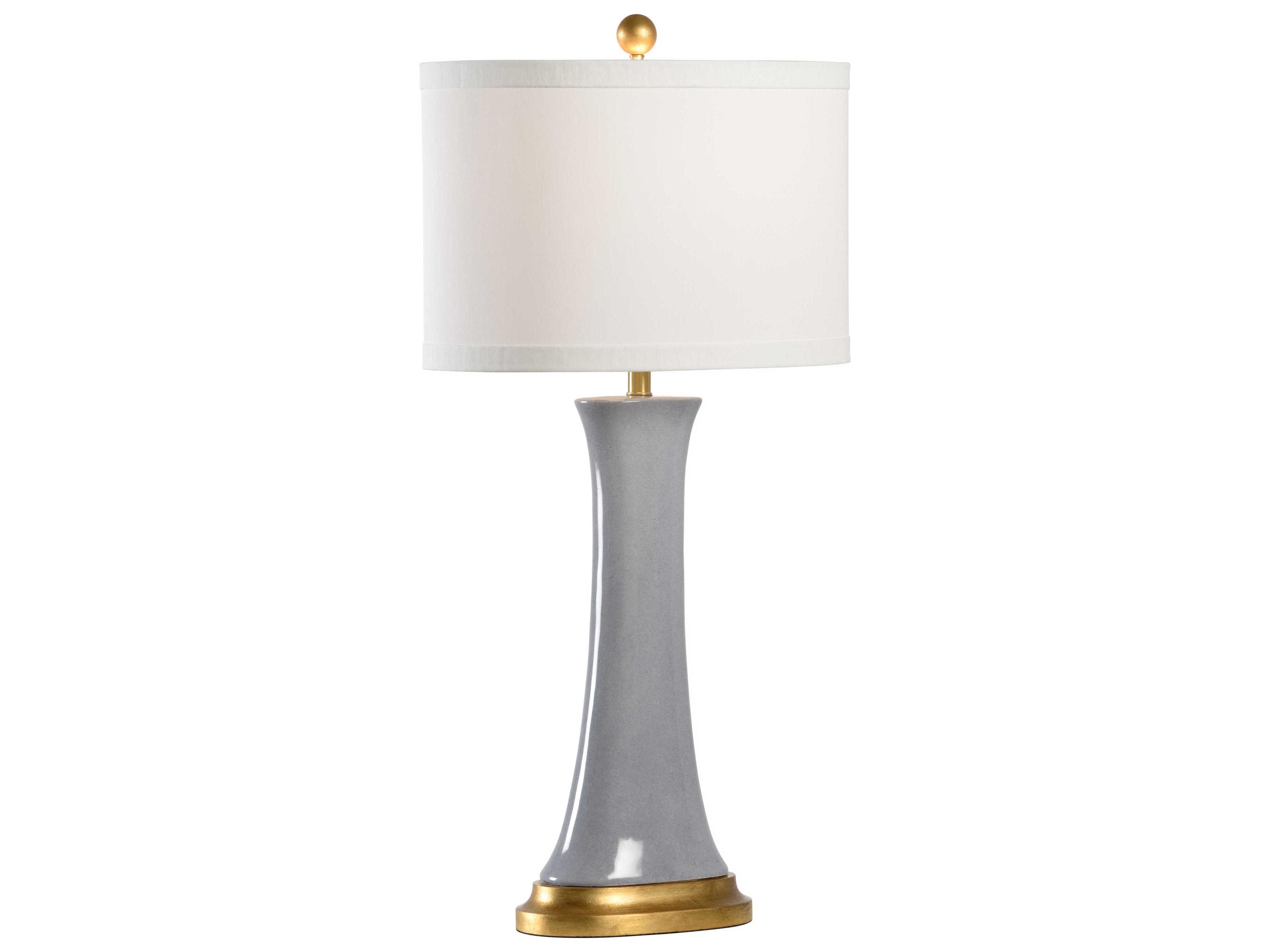 Chelsea House Mottled Gray Gold Buffet Lamp