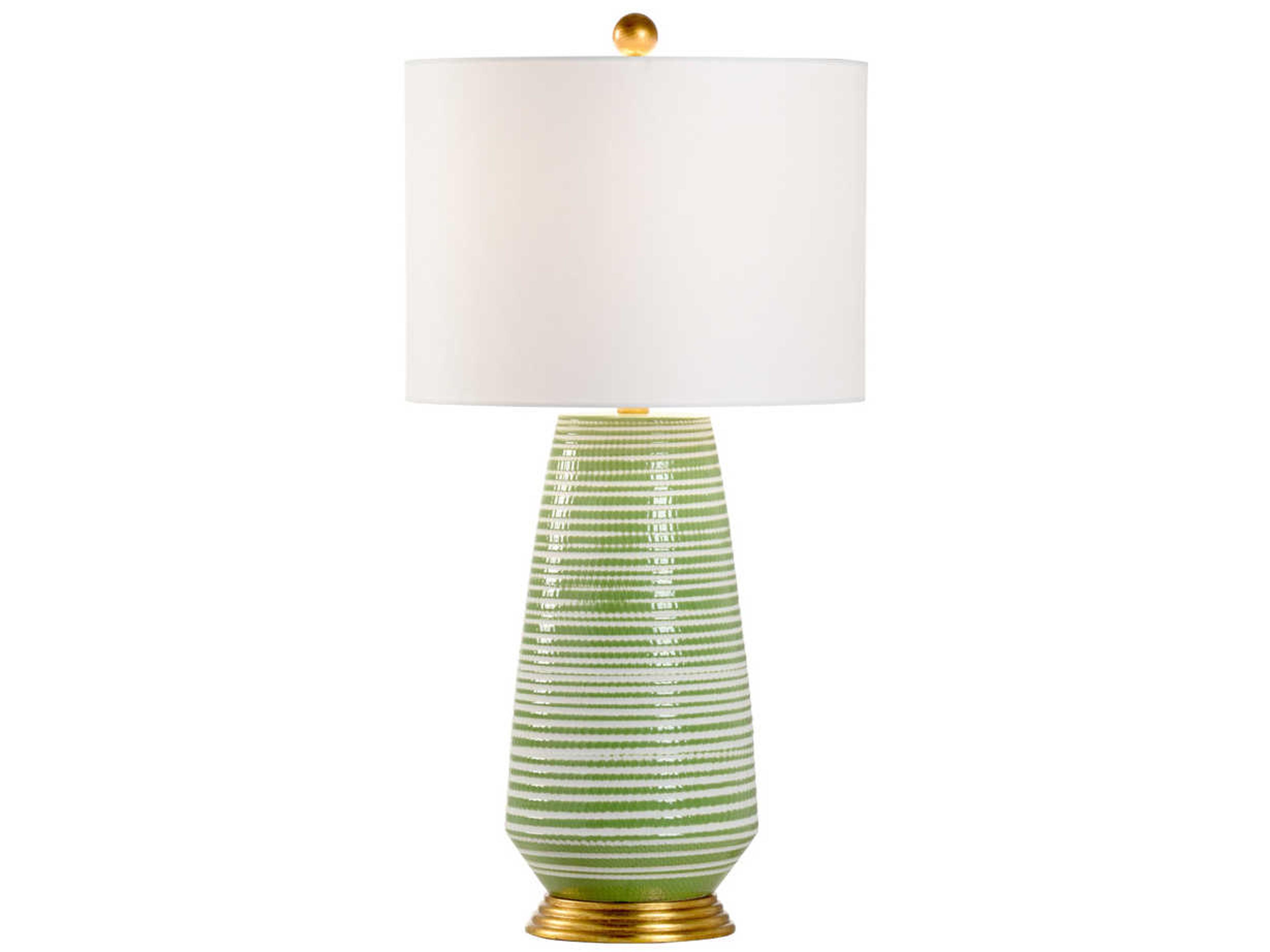 Chelsea House Green White Glaze Buffet Lamp