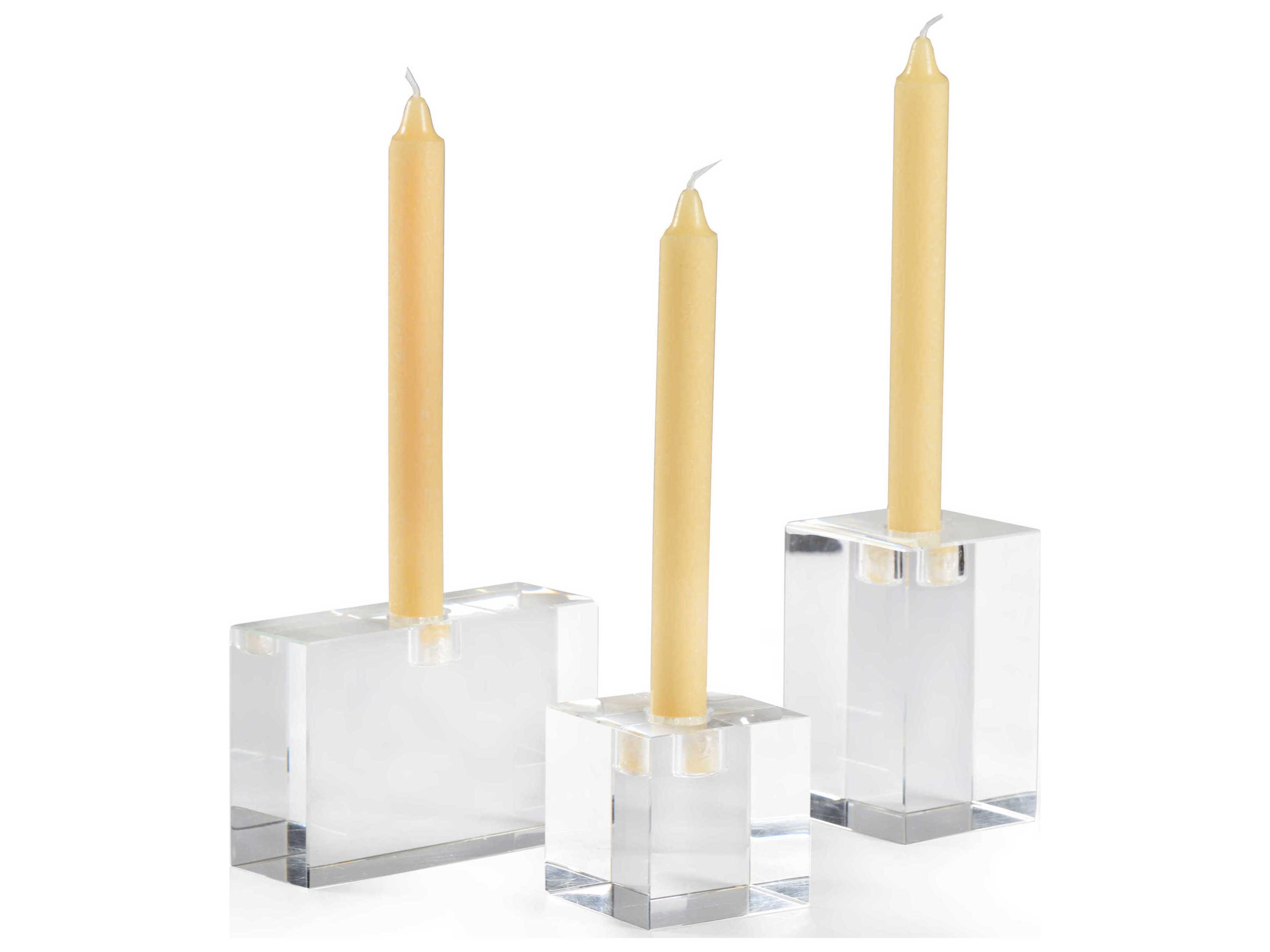 Chelsea House Clear Candle Holders Set of 3