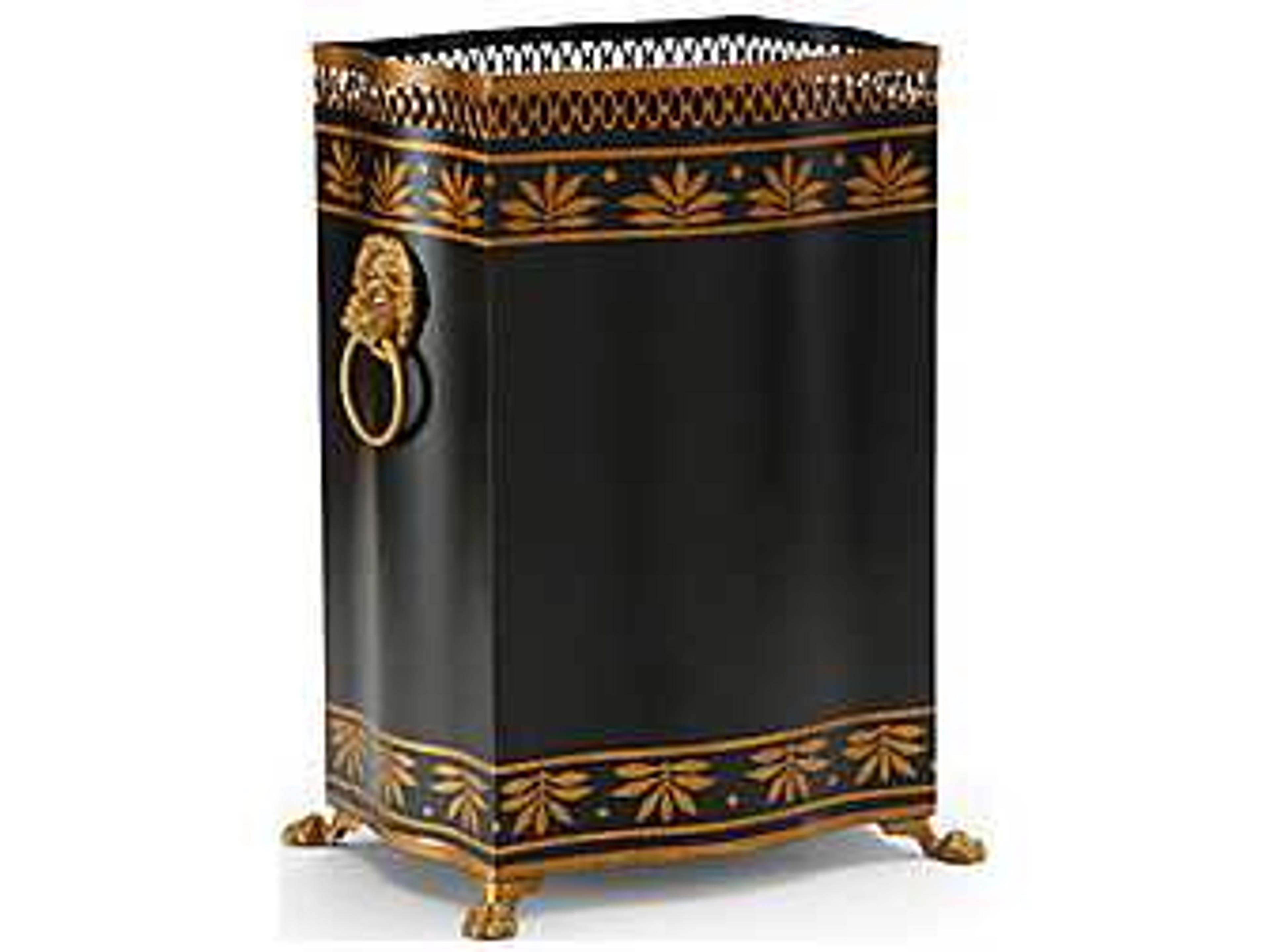 Chelsea House Carlton Black & Gold Wastebasket