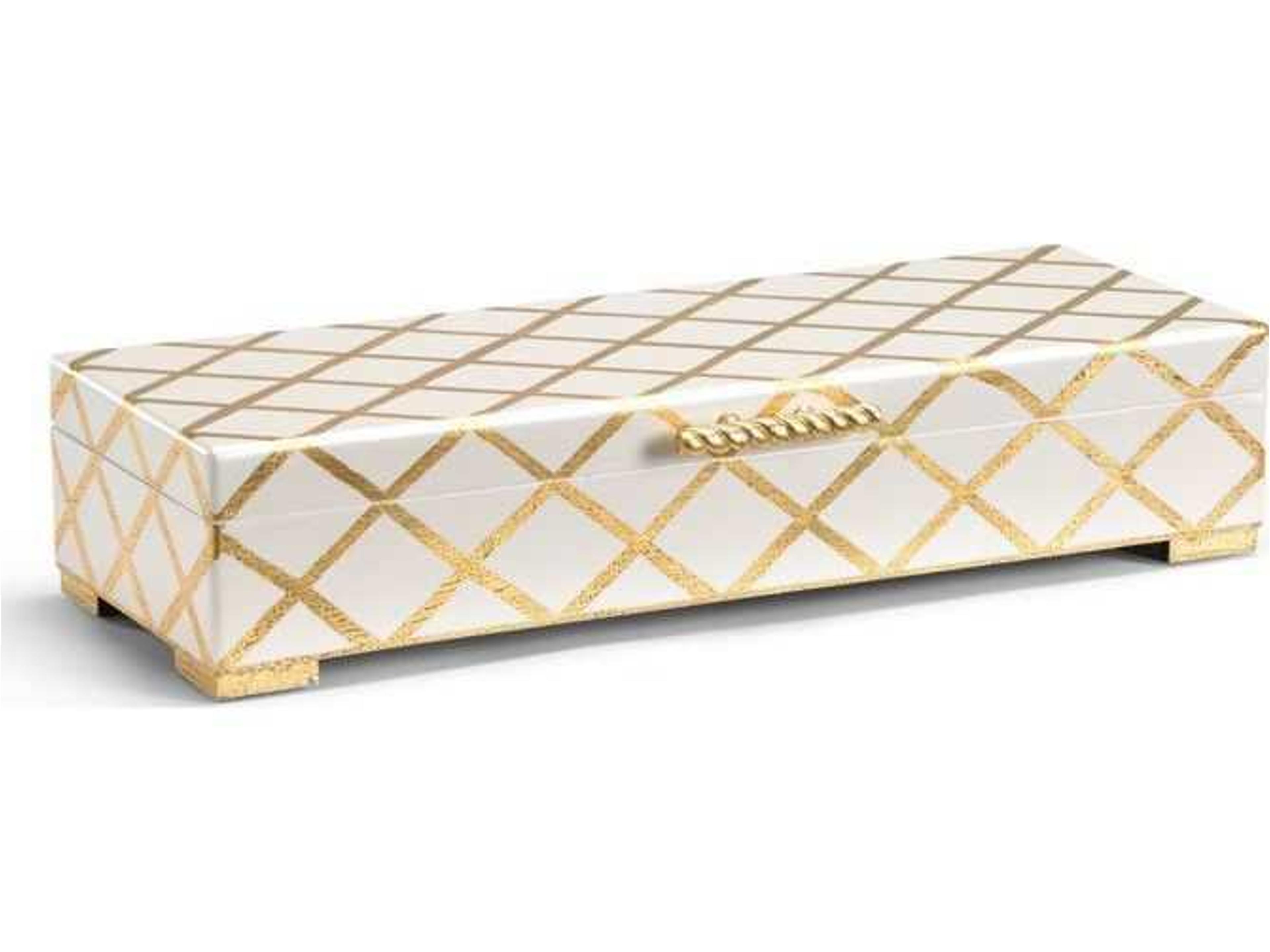 Antique Gold Hinged Lid Accent Box