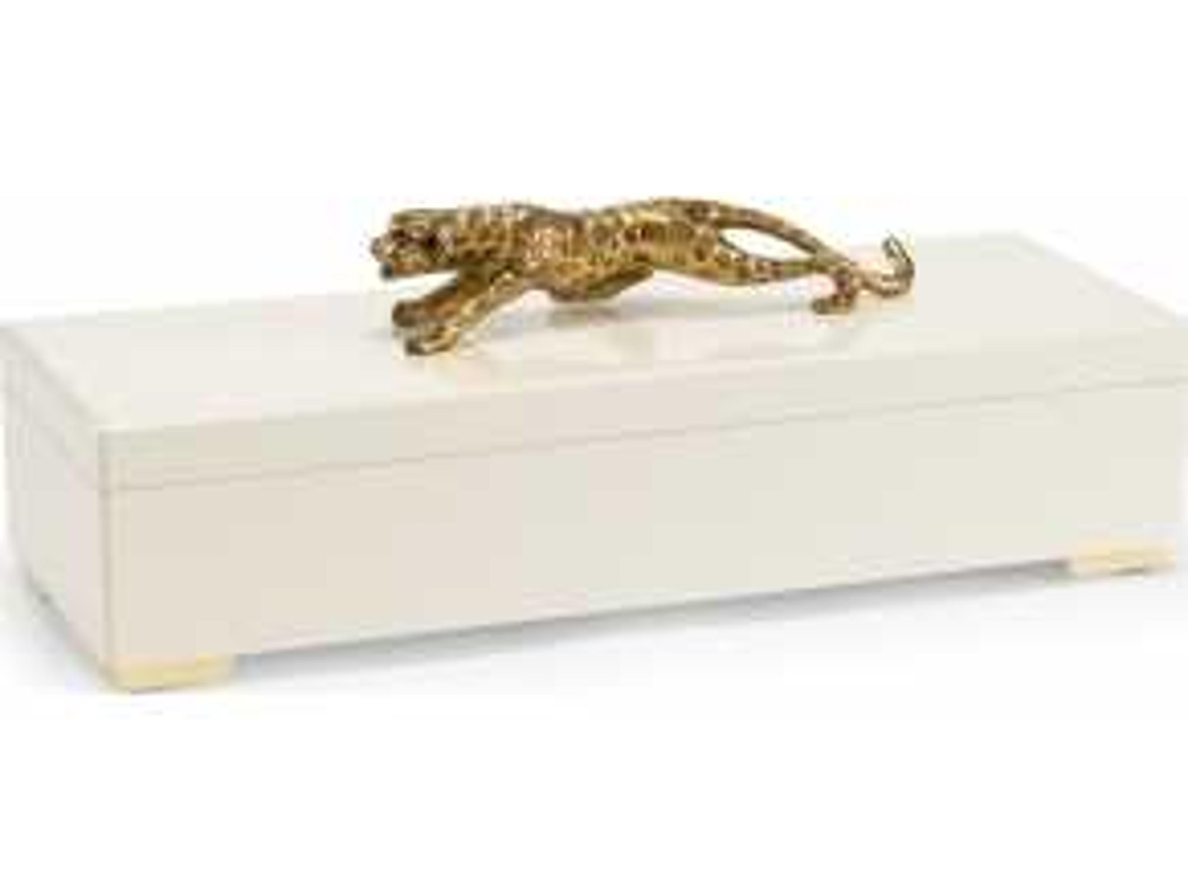 Cream Cheetah Jewelry Box
