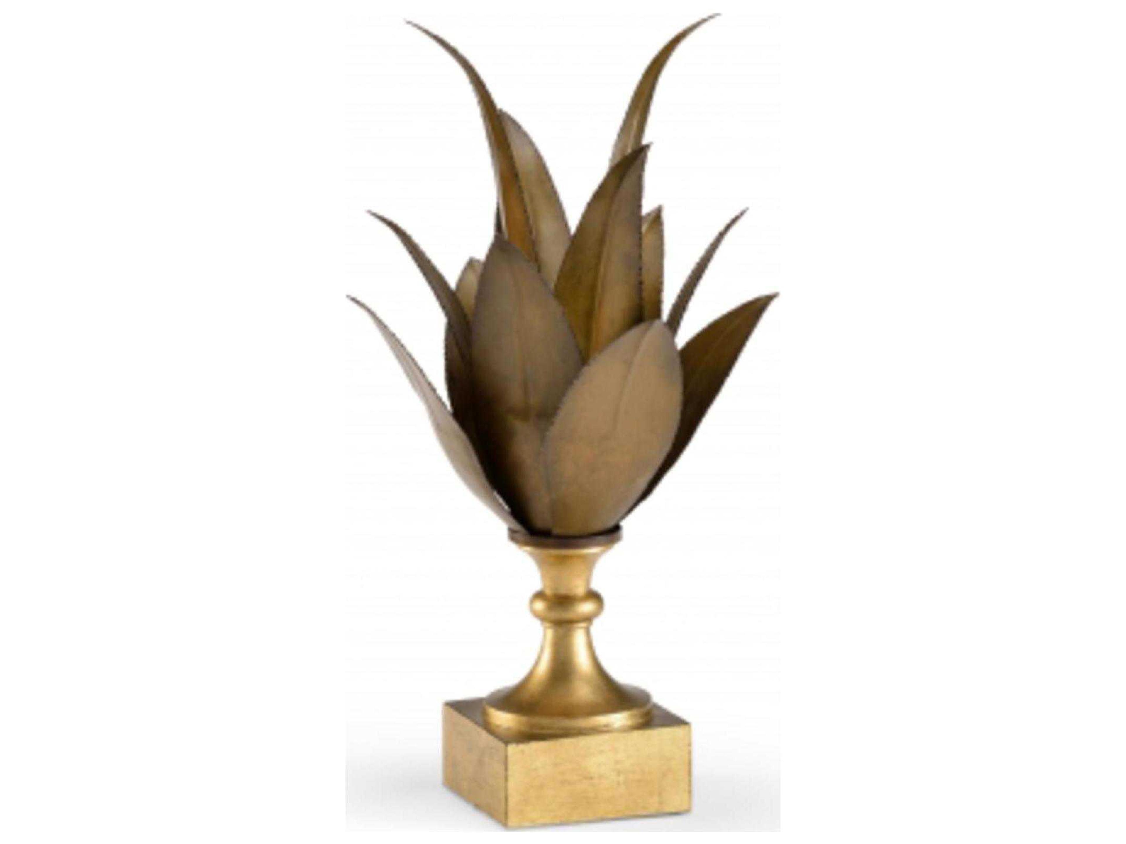 Antique Silver Yucca Plant Sculpture