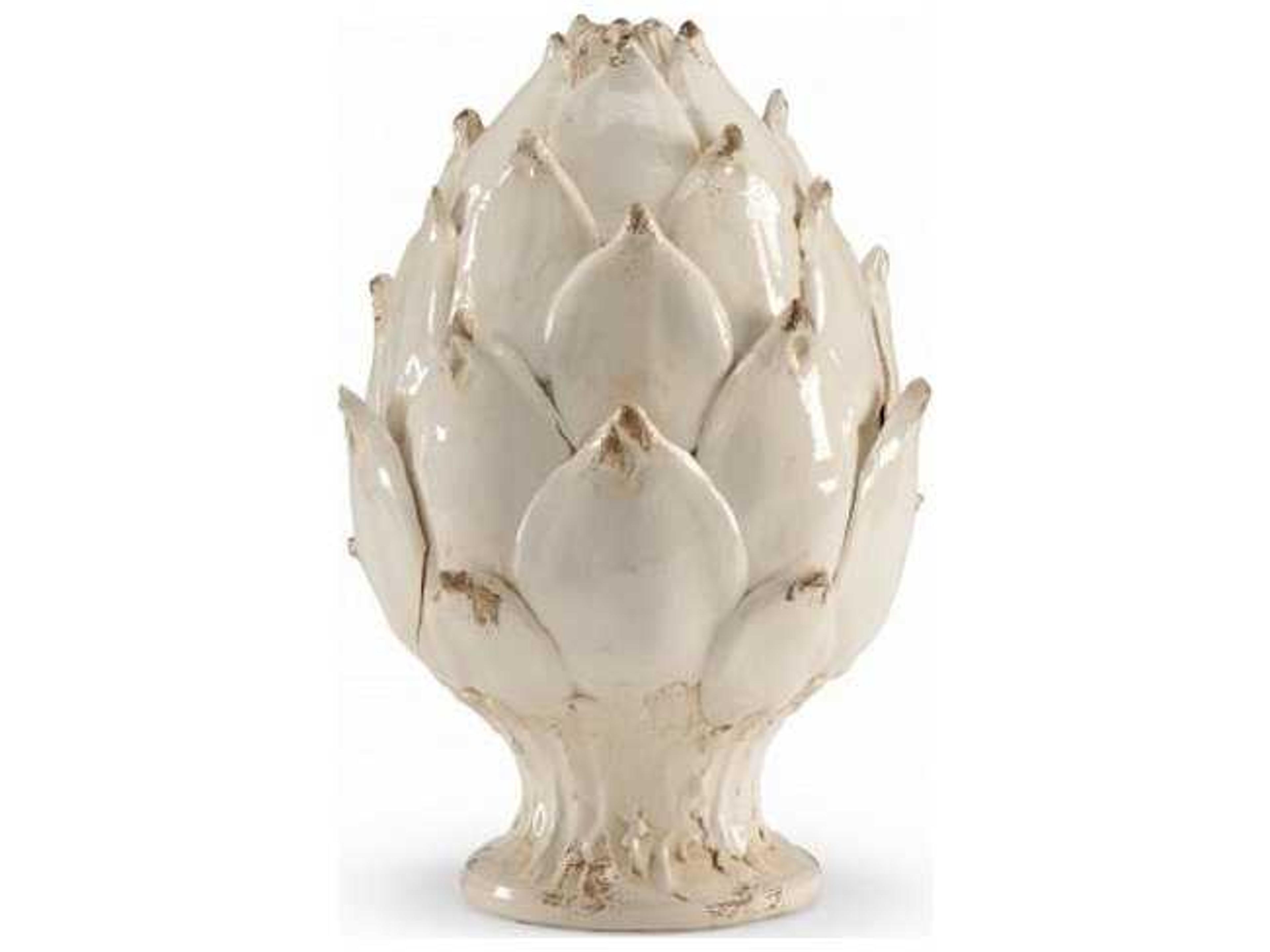 Artichoke Small Antique White Sculpture