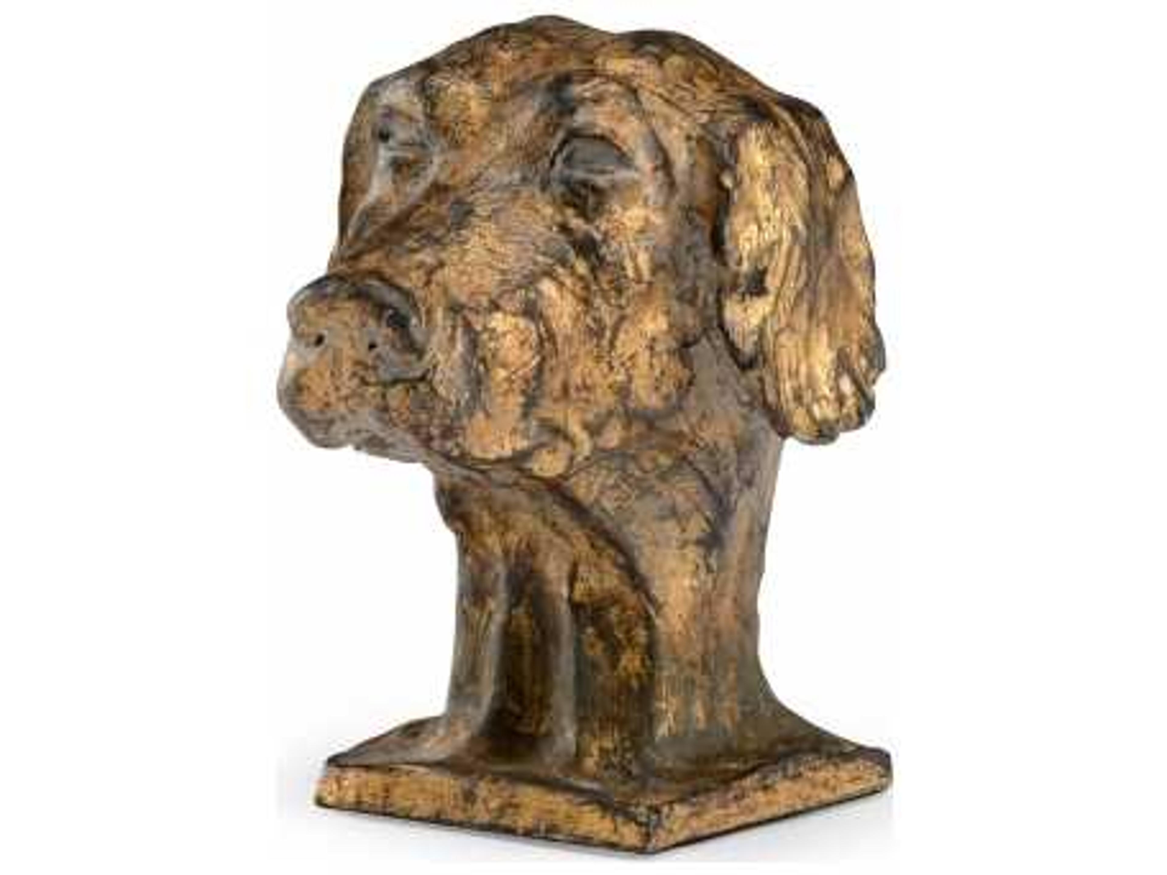 Chelsea House Antique Gold Sculpted Orchids Set of 2 Sculpture