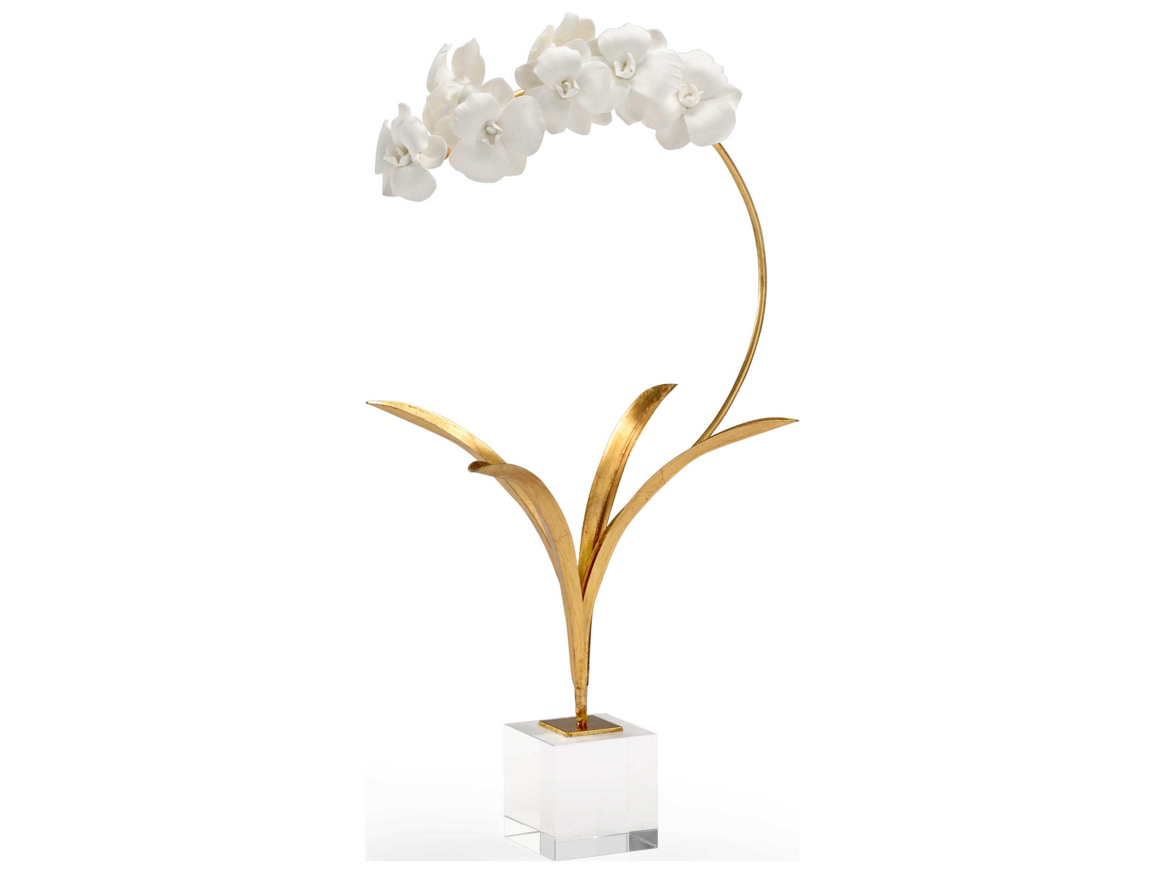 Chelsea House Antique Gold / White Glaze 21" High Sculpture