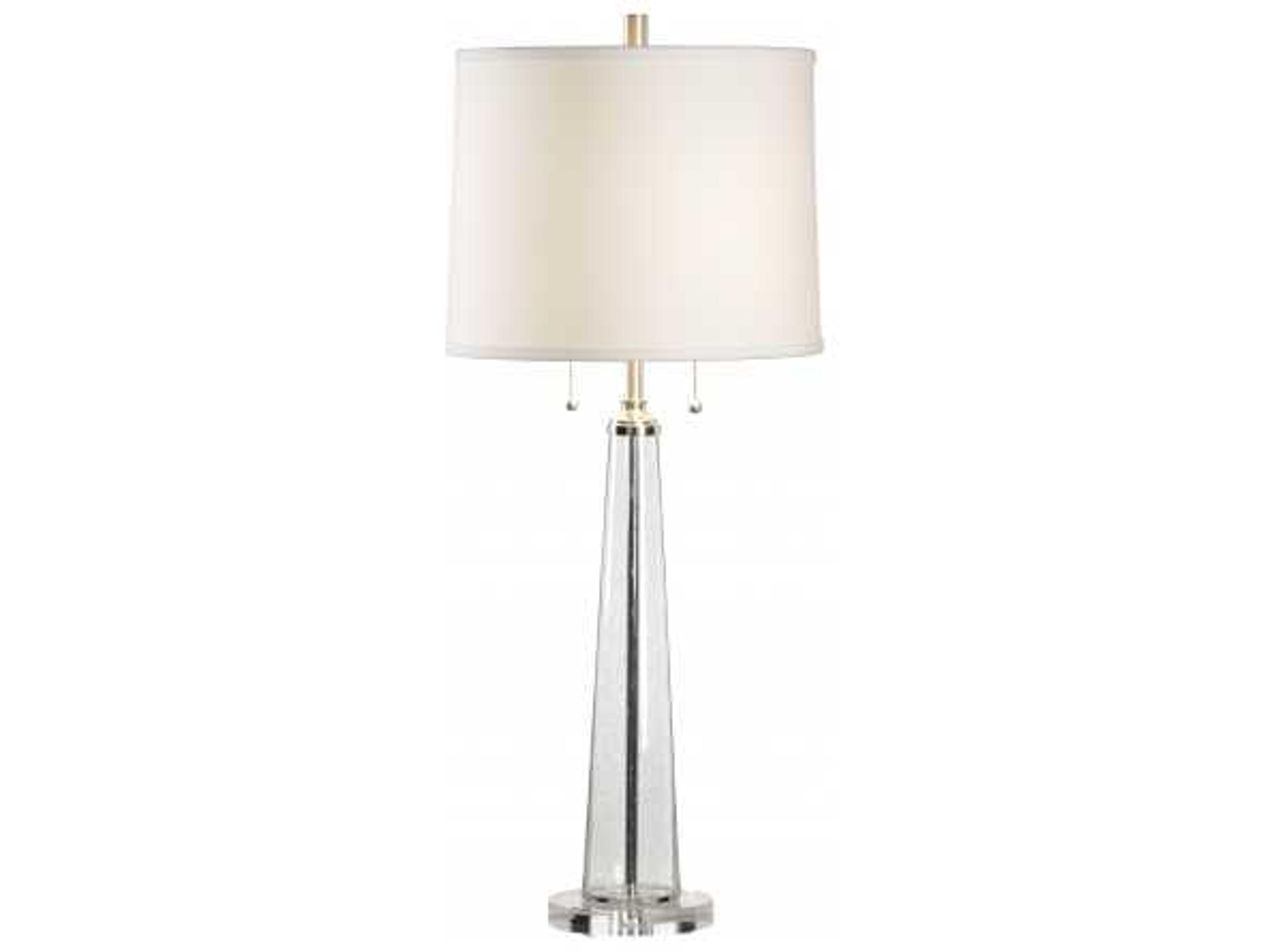 Chelsea House Bubble Glass Solid Crystal Clear Table Lamp