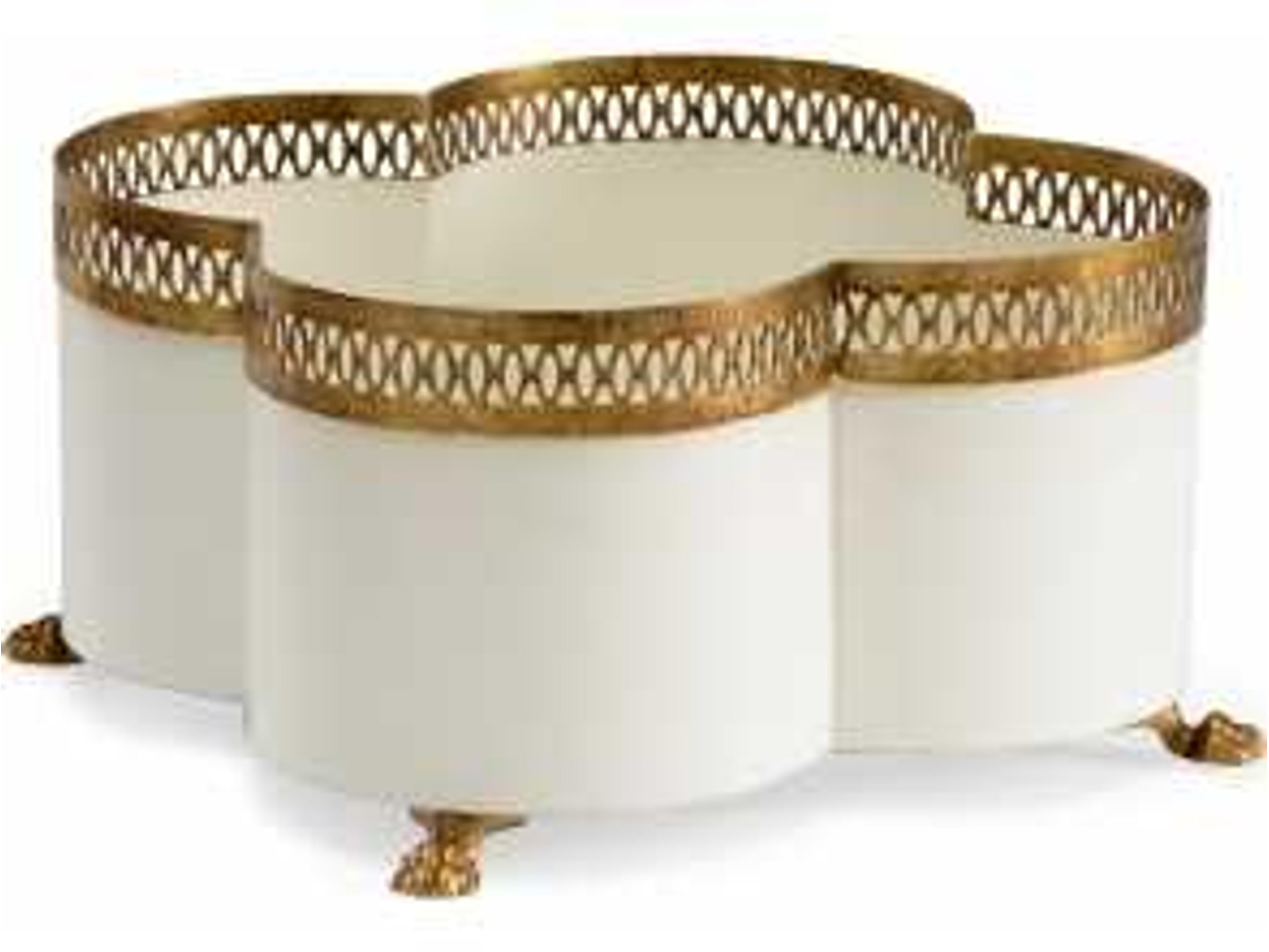 Tracery Small Cream Cachepot