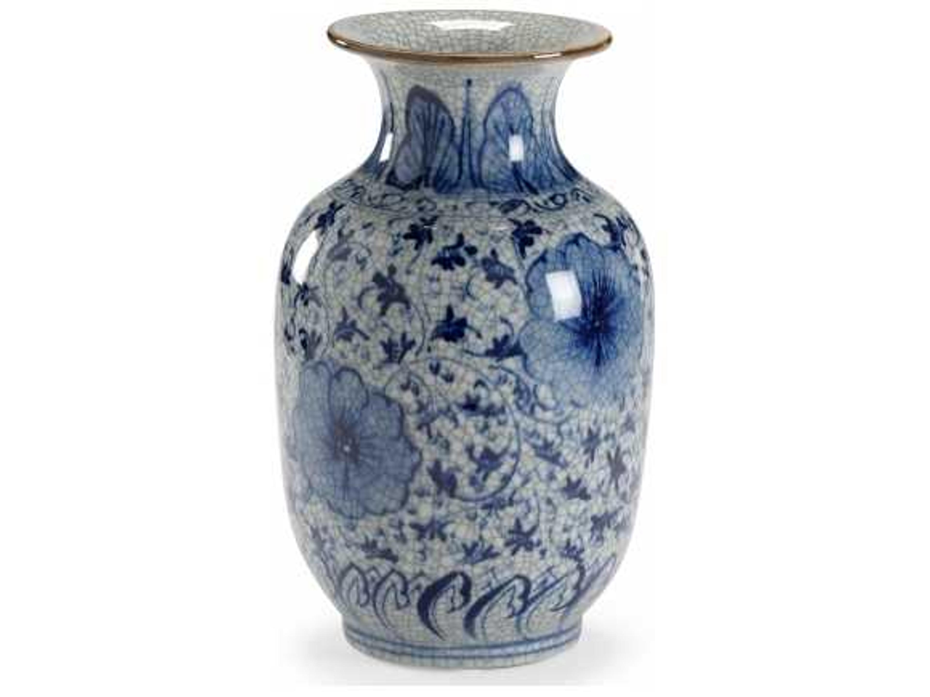 Dragon Hand Painted Blue Vase