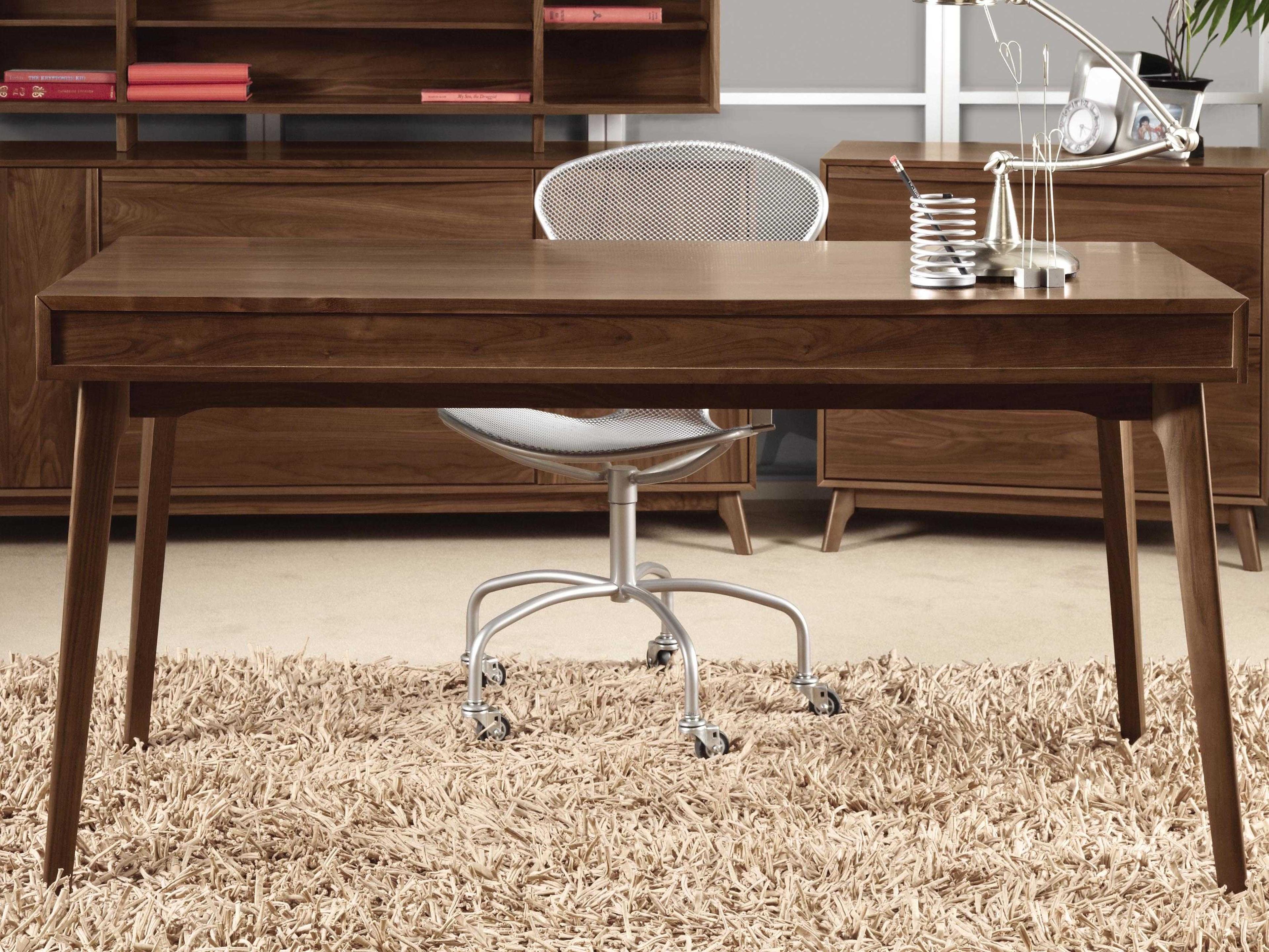 Copeland Catalina Natural Walnut Brown Solid Wood Computer Desk