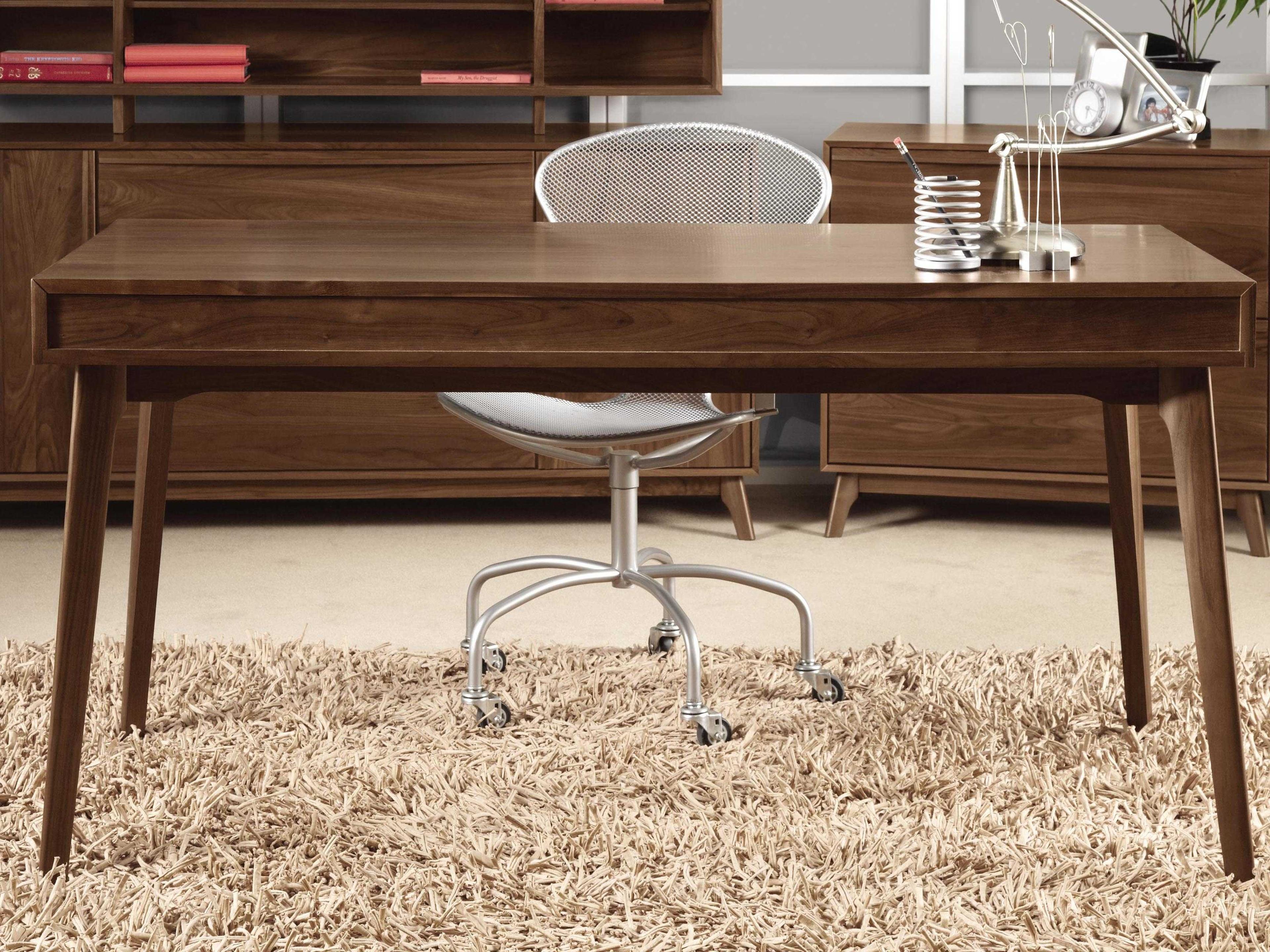 Copeland Catalina Natural Walnut Brown Solid Wood Computer Desk