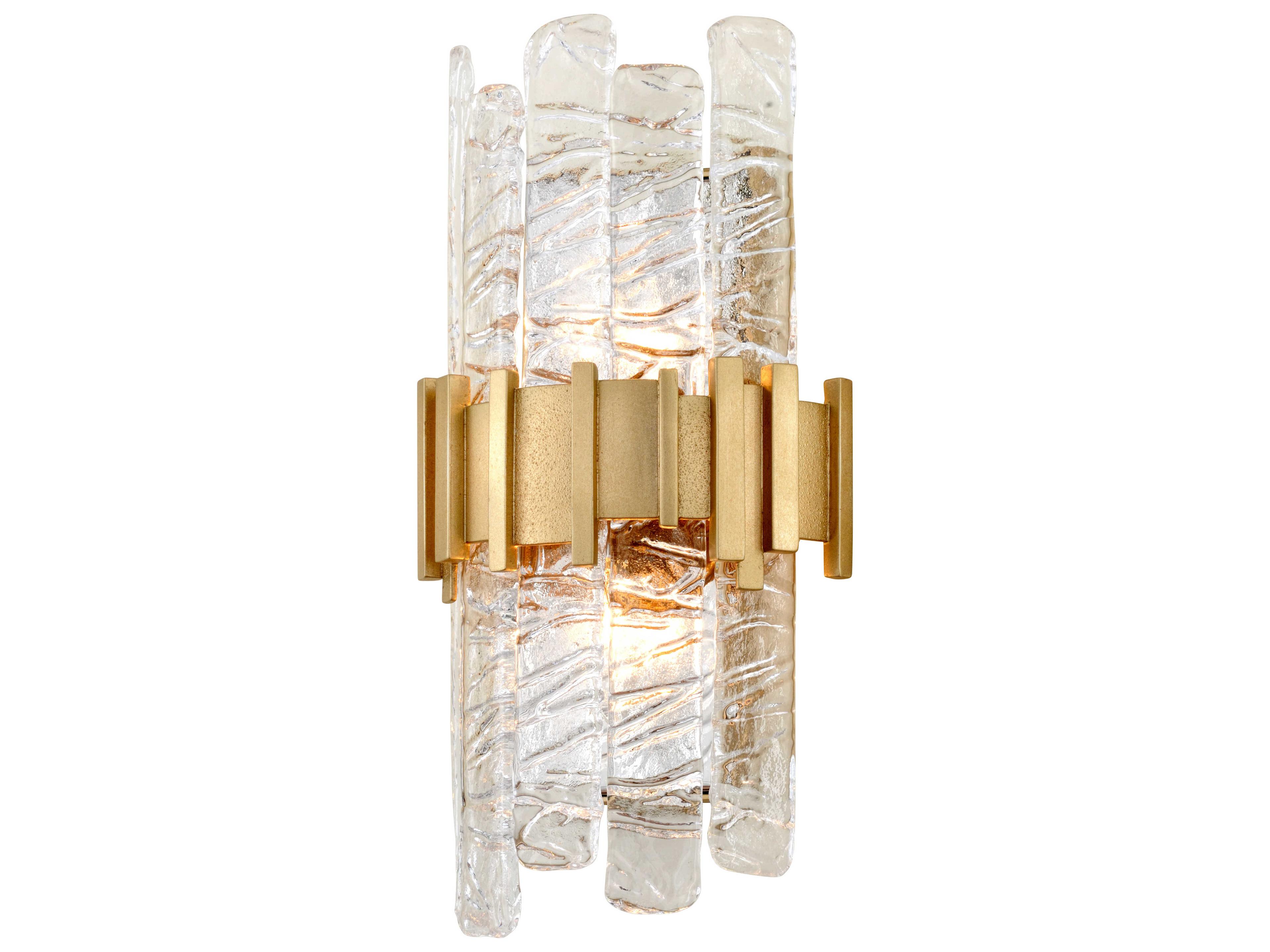 Ciro Silver Glass Wall Sconce
