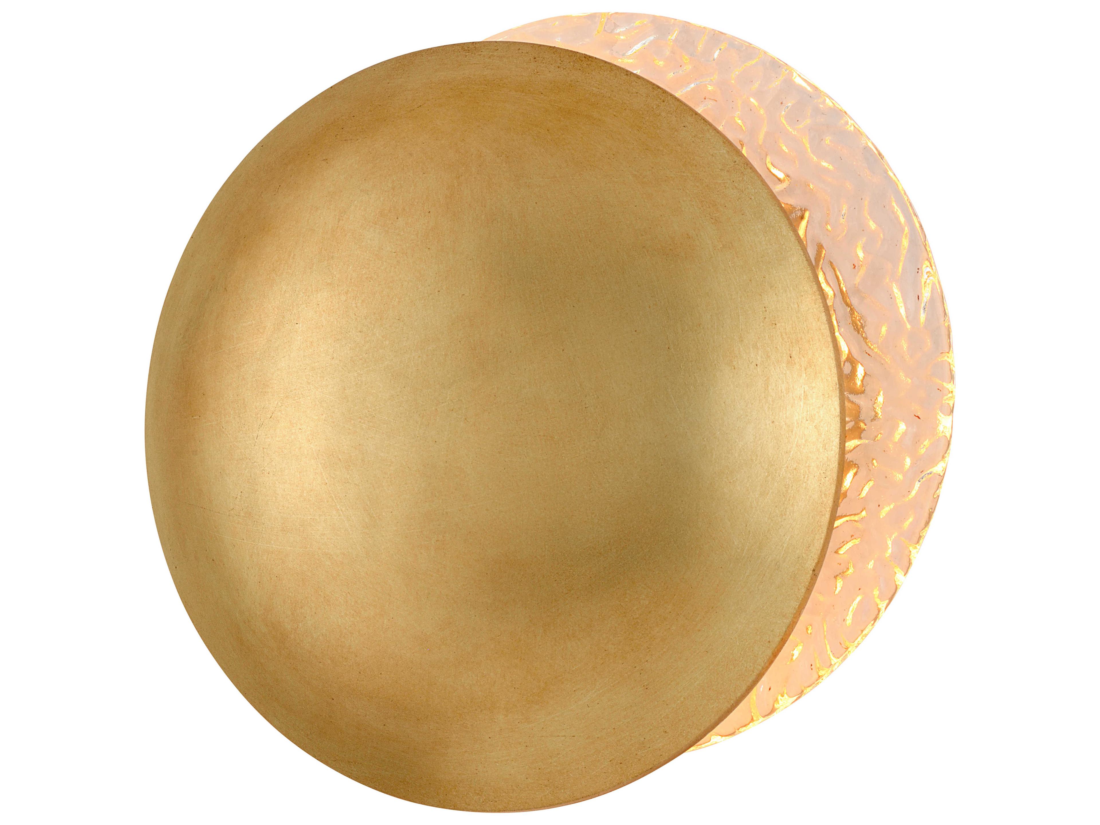 Libra 1-Light Silver Leaf Steel Glass LED Wall Sconce