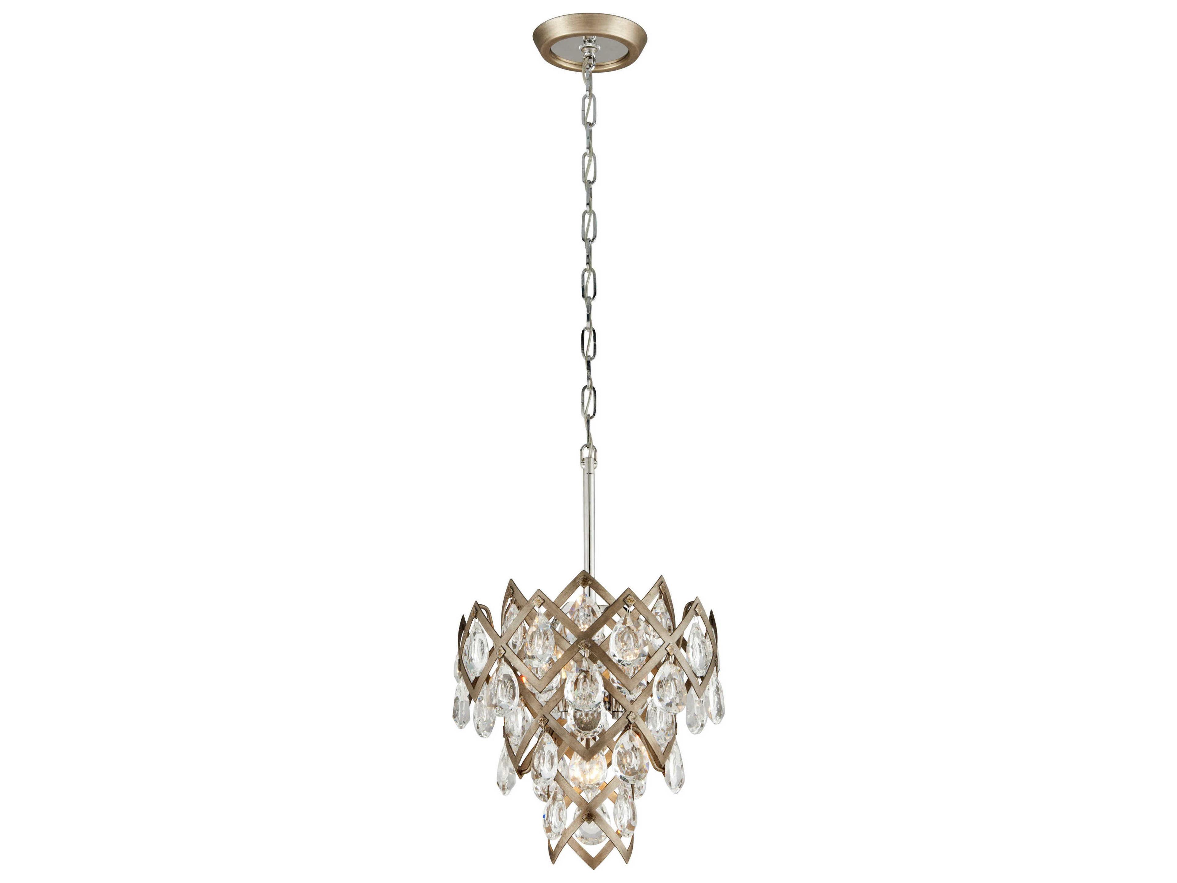 Tiara Three-Light Small Pendant in Vienna Bronze