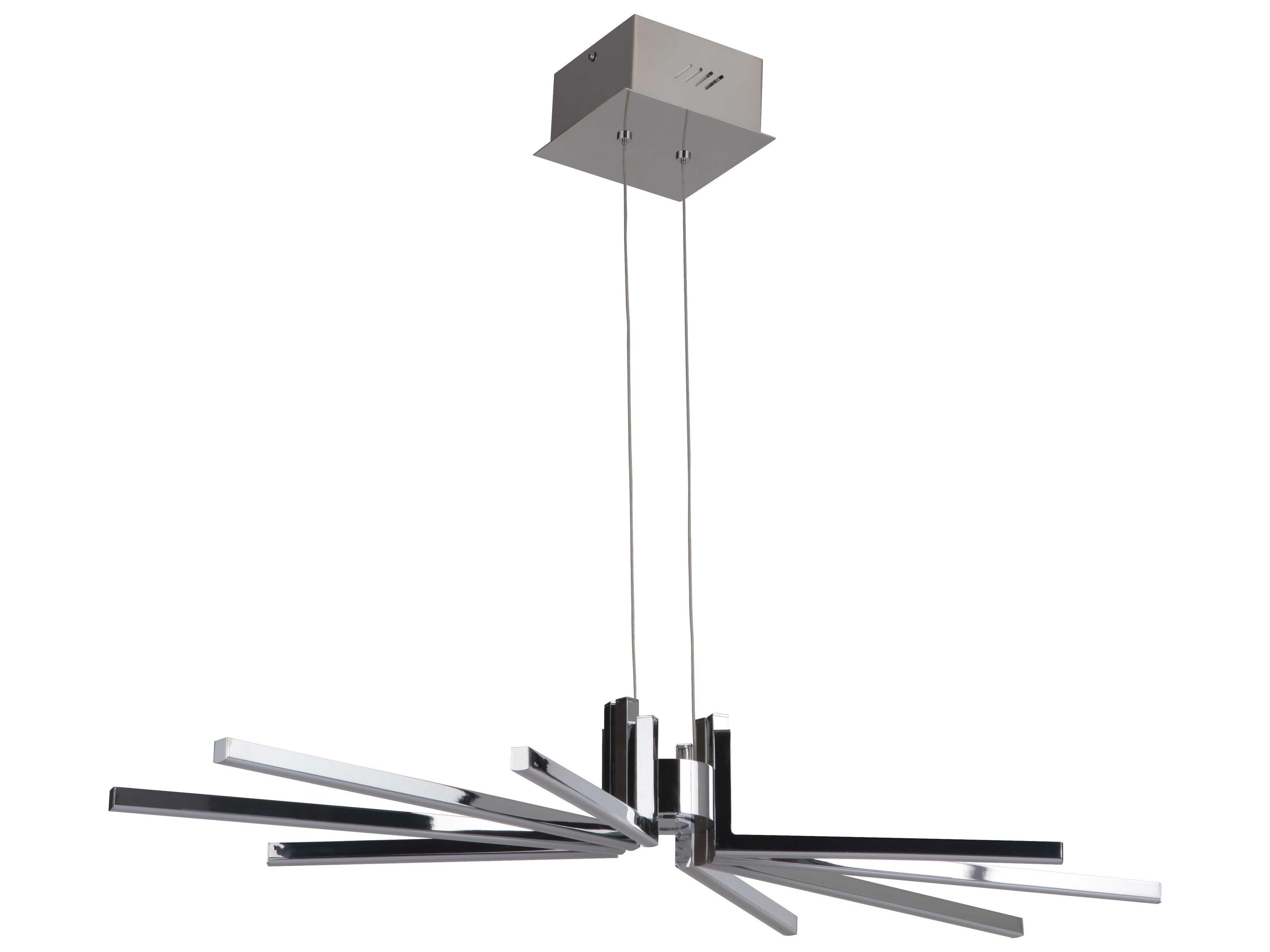 Pinnacle 8-Light Chrome LED Linear Island Pendant