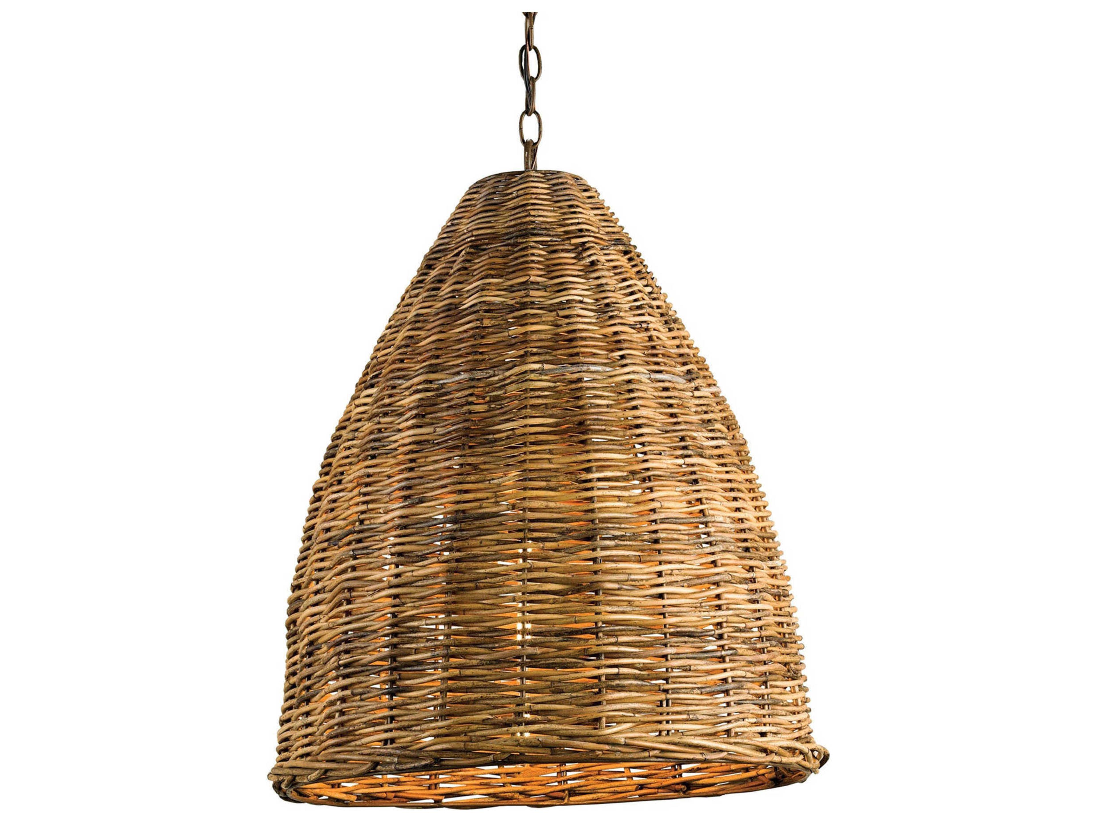 Luxecor Vistas 1-Light Natural Brown Bell Pendant