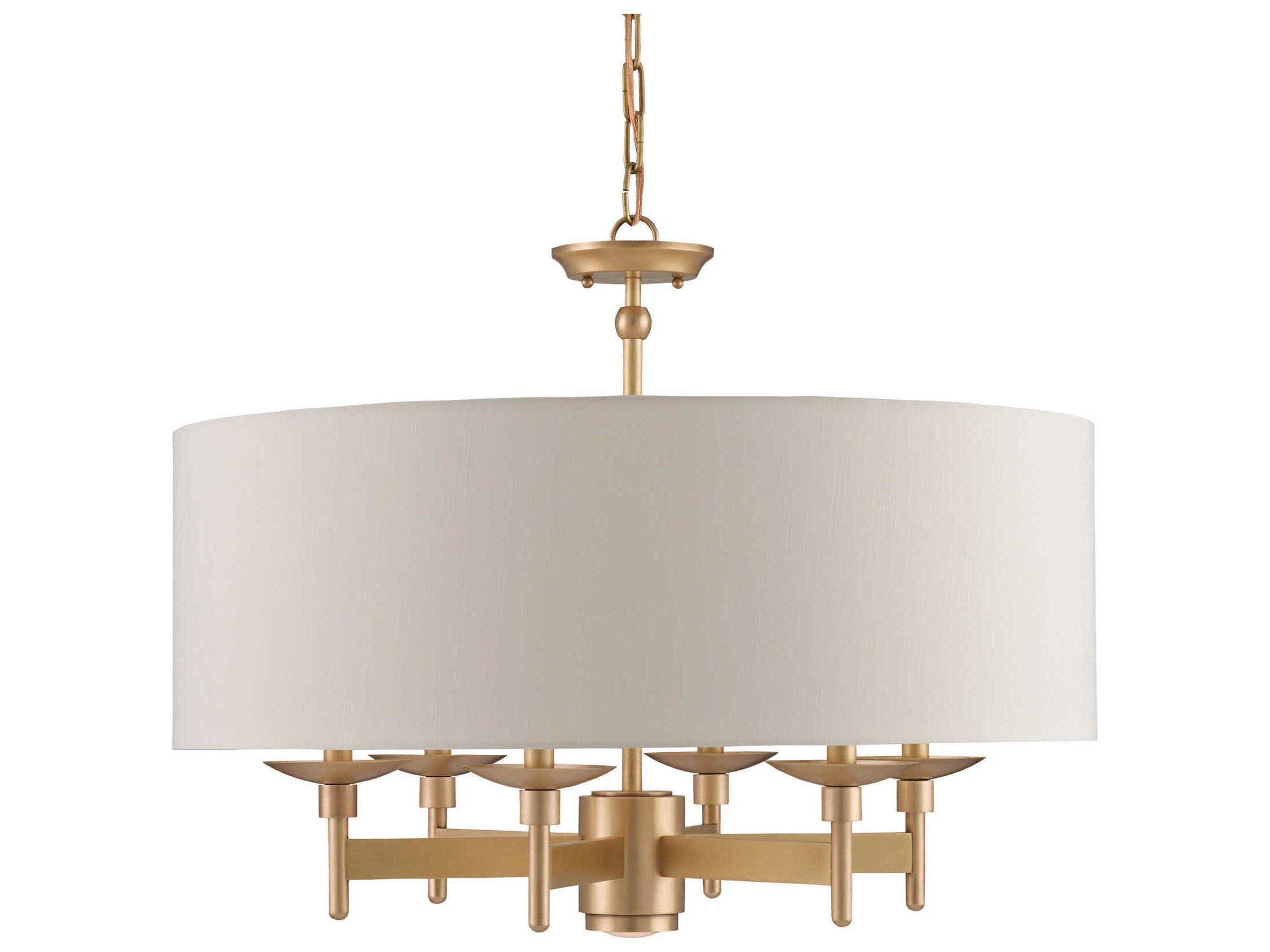 Vistas 7-Light Antique Brass Candelabra Drum Chandelier